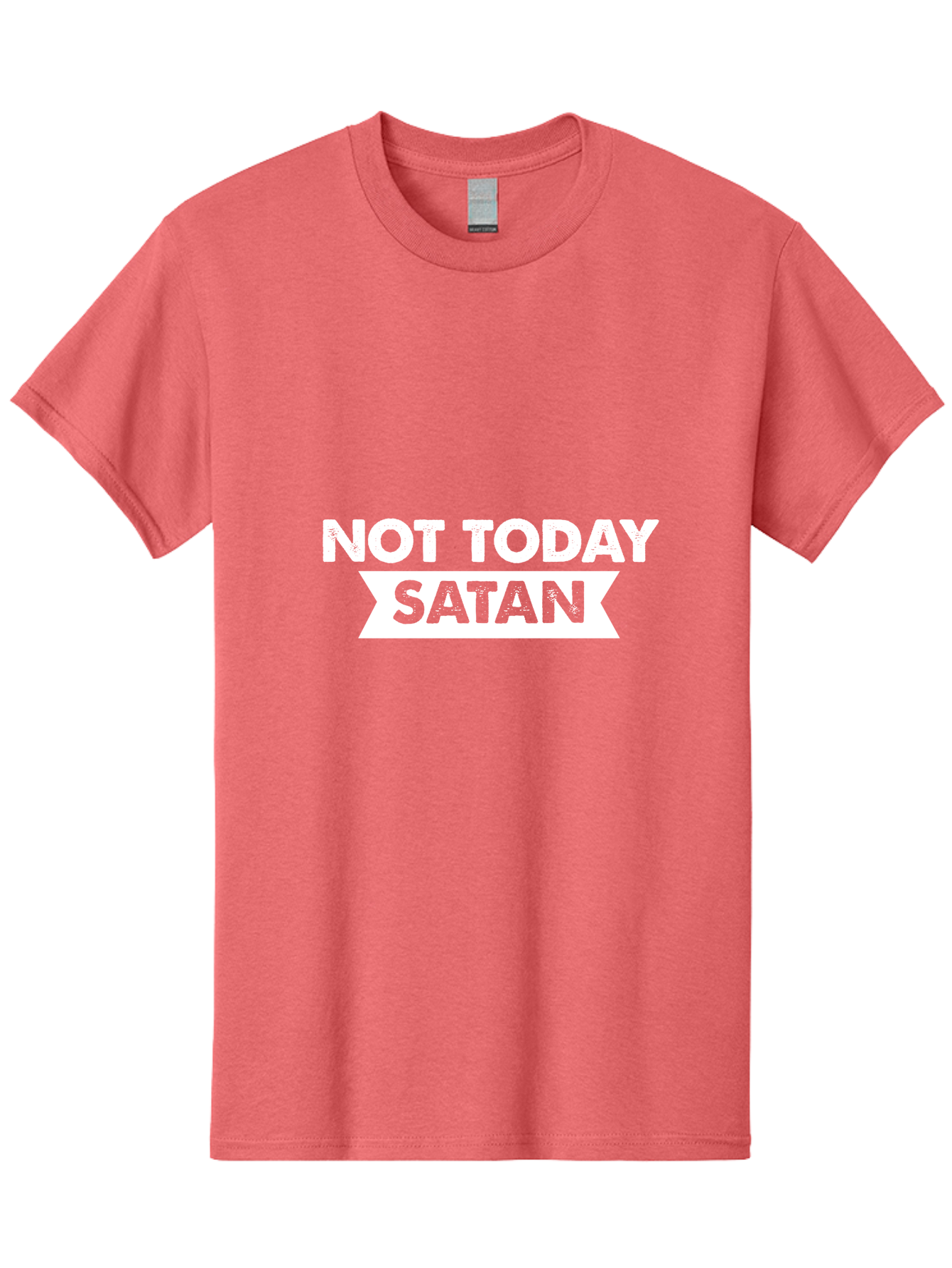 Not Today Satan Men'S Graphic Tee, 100% Cotton, Comfortable Casual Summer Wear, Machine Washable, Motivational Quote, Inspirational Saying, Satan Phrase, Not Today Satan, Empowerment Message, Funny Saying, Spiritual Quote, Humor, Witty Phrase Aae541 9