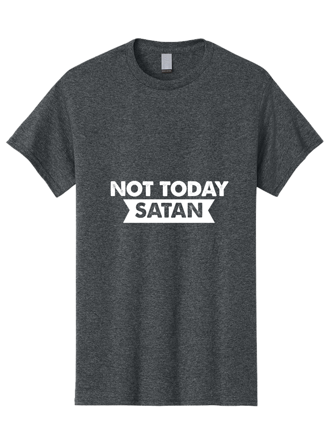 Not Today Satan Men'S Graphic Tee, 100% Cotton, Comfortable Casual Summer Wear, Machine Washable, Motivational Quote, Inspirational Saying, Satan Phrase, Not Today Satan, Empowerment Message, Funny Saying, Spiritual Quote, Humor, Witty Phrase Aae541 3