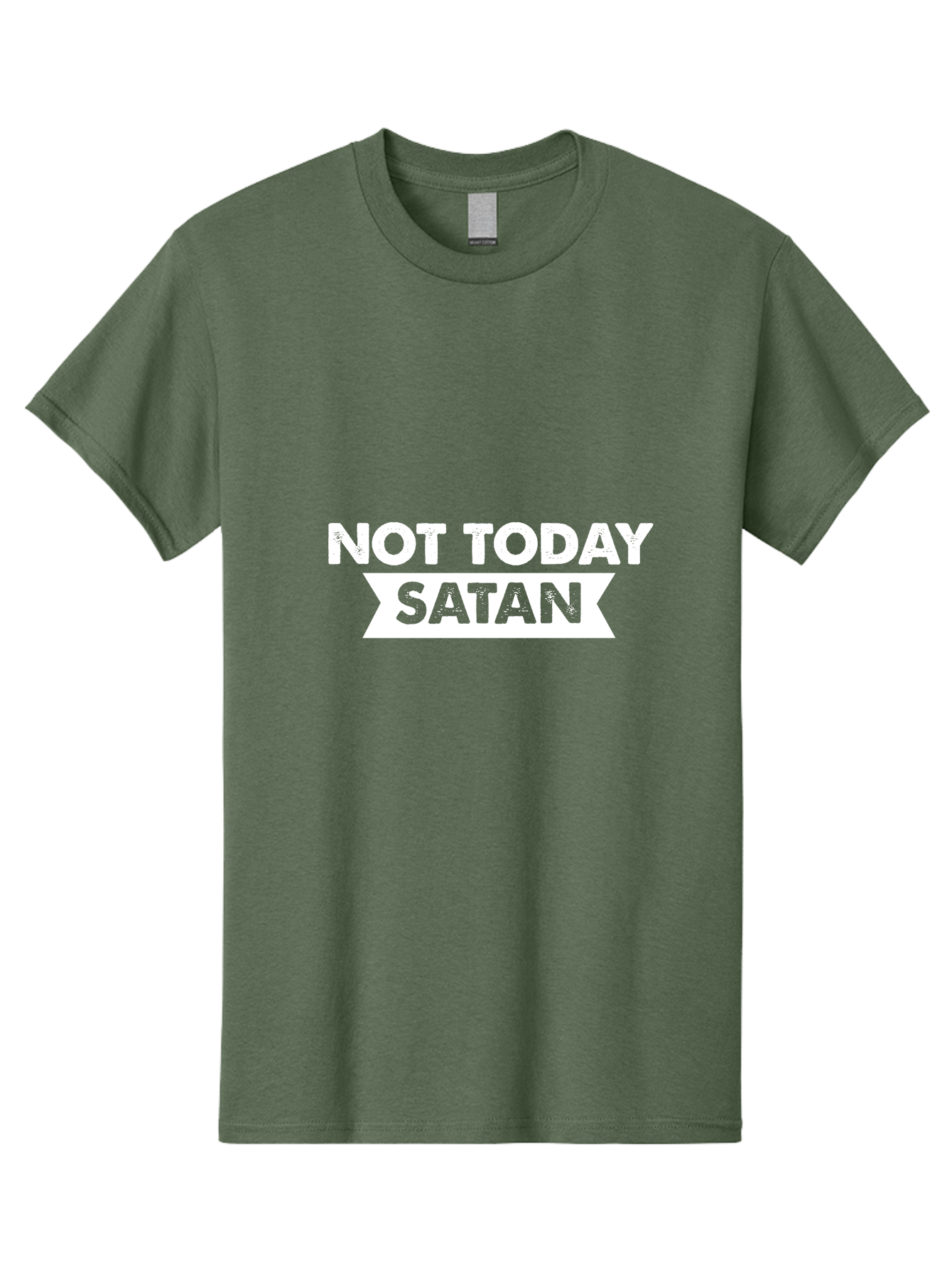 Not Today Satan Men'S Graphic Tee, 100% Cotton, Comfortable Casual Summer Wear, Machine Washable, Motivational Quote, Inspirational Saying, Satan Phrase, Not Today Satan, Empowerment Message, Funny Saying, Spiritual Quote, Humor, Witty Phrase Aae541 23