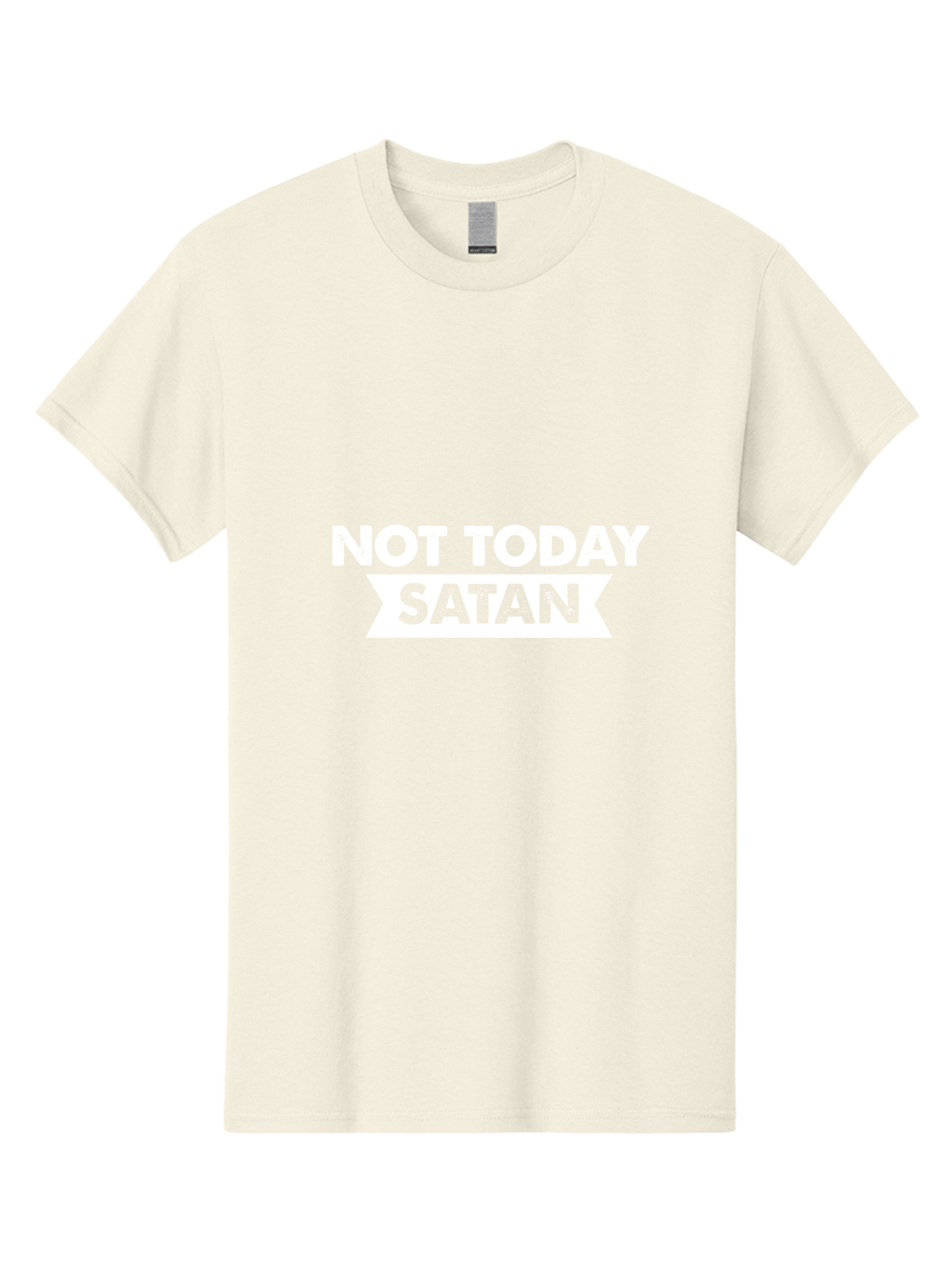 Not Today Satan Men'S Graphic Tee, 100% Cotton, Comfortable Casual Summer Wear, Machine Washable, Motivational Quote, Inspirational Saying, Satan Phrase, Not Today Satan, Empowerment Message, Funny Saying, Spiritual Quote, Humor, Witty Phrase Aae541 5