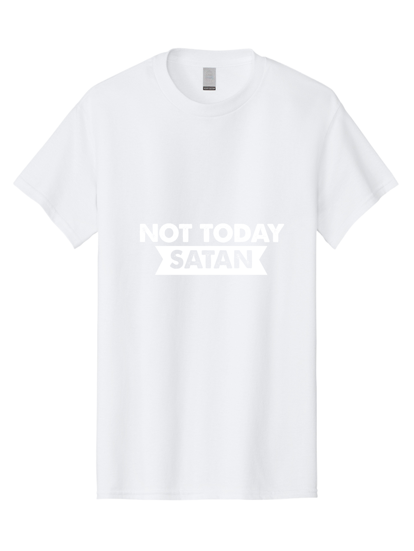 Not Today Satan Men'S Graphic Tee, 100% Cotton, Comfortable Casual Summer Wear, Machine Washable, Motivational Quote, Inspirational Saying, Satan Phrase, Not Today Satan, Empowerment Message, Funny Saying, Spiritual Quote, Humor, Witty Phrase Aae541 25