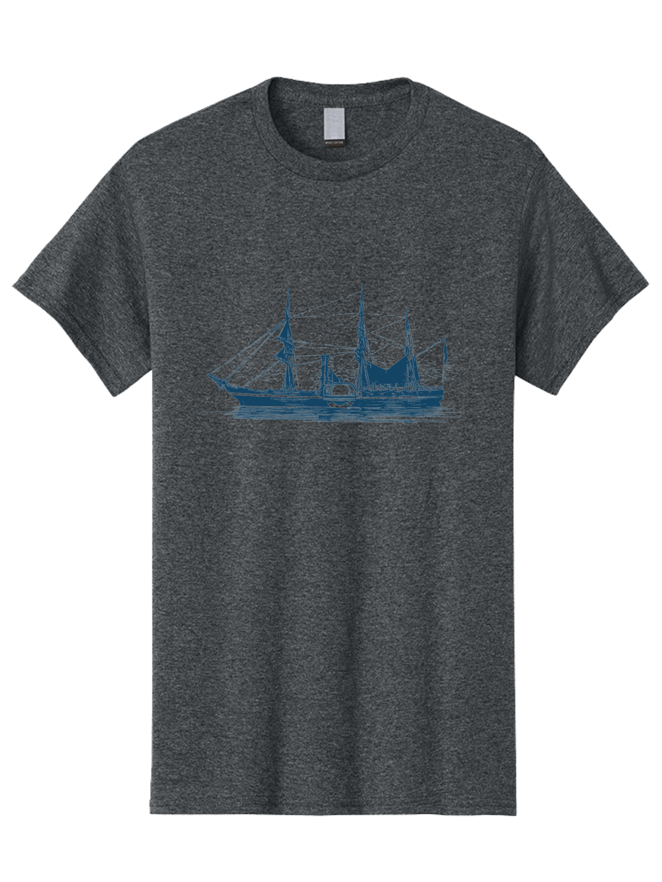 Ocean Ghost Ship Men'S Graphic Tee, 100% Cotton, Comfortable Casual Summer Wear, Machine Washable, Tall Ship Sailing, Historical Sailing Vessel, Nautical Scene, Classic Boat, Maritime Heritage, Vintage Sailing Ship, Ocean Liner, Tall Masts Aae546 23