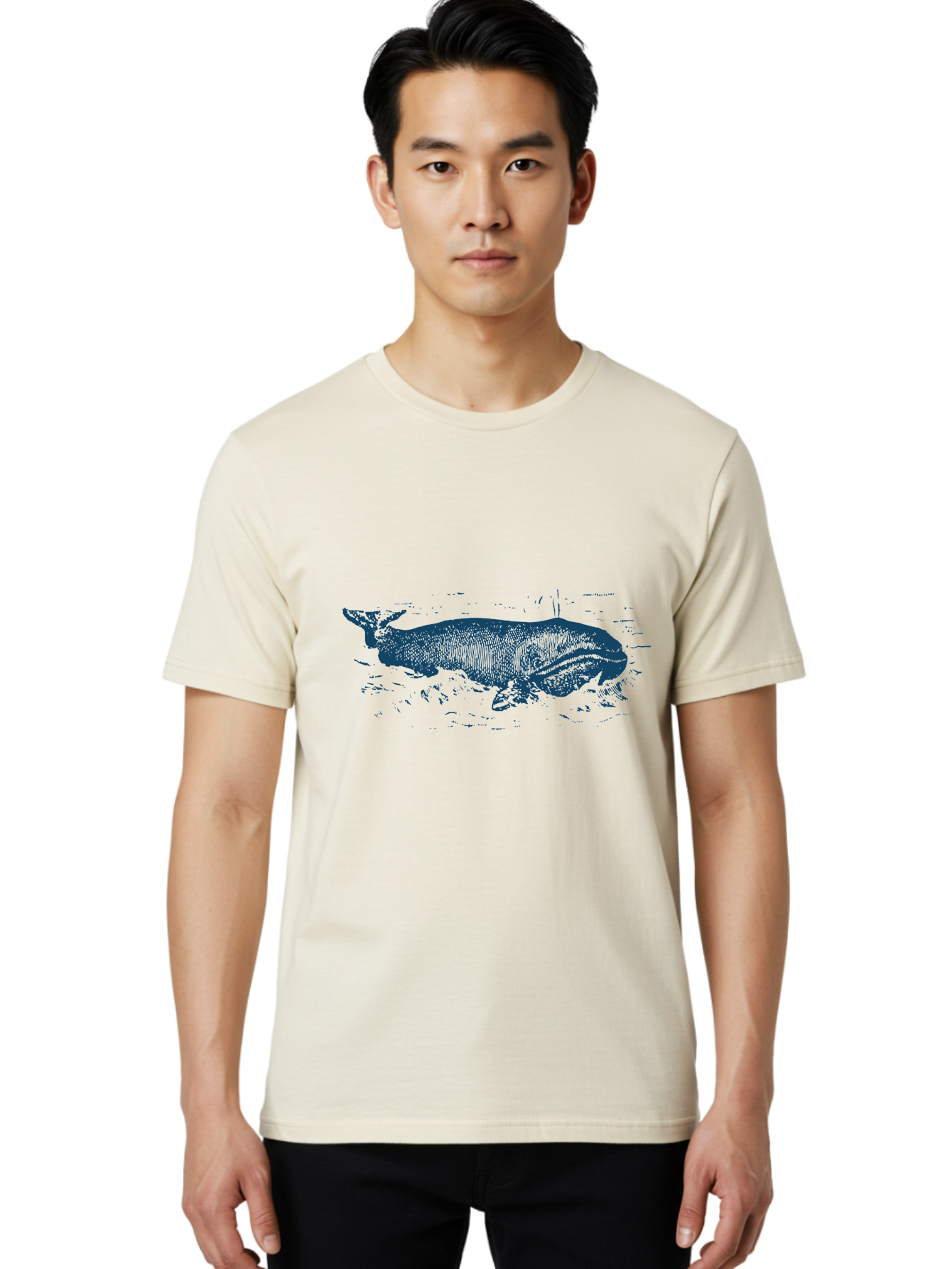 Ocean Giant Whale Men'S Graphic Tee, 100% Cotton, Comfortable Casual Summer Wear, Machine Washable, Tapir, Wild Animal, Wildlife, Forest Creature, Exotic Species, Large Mammal Aae547 28