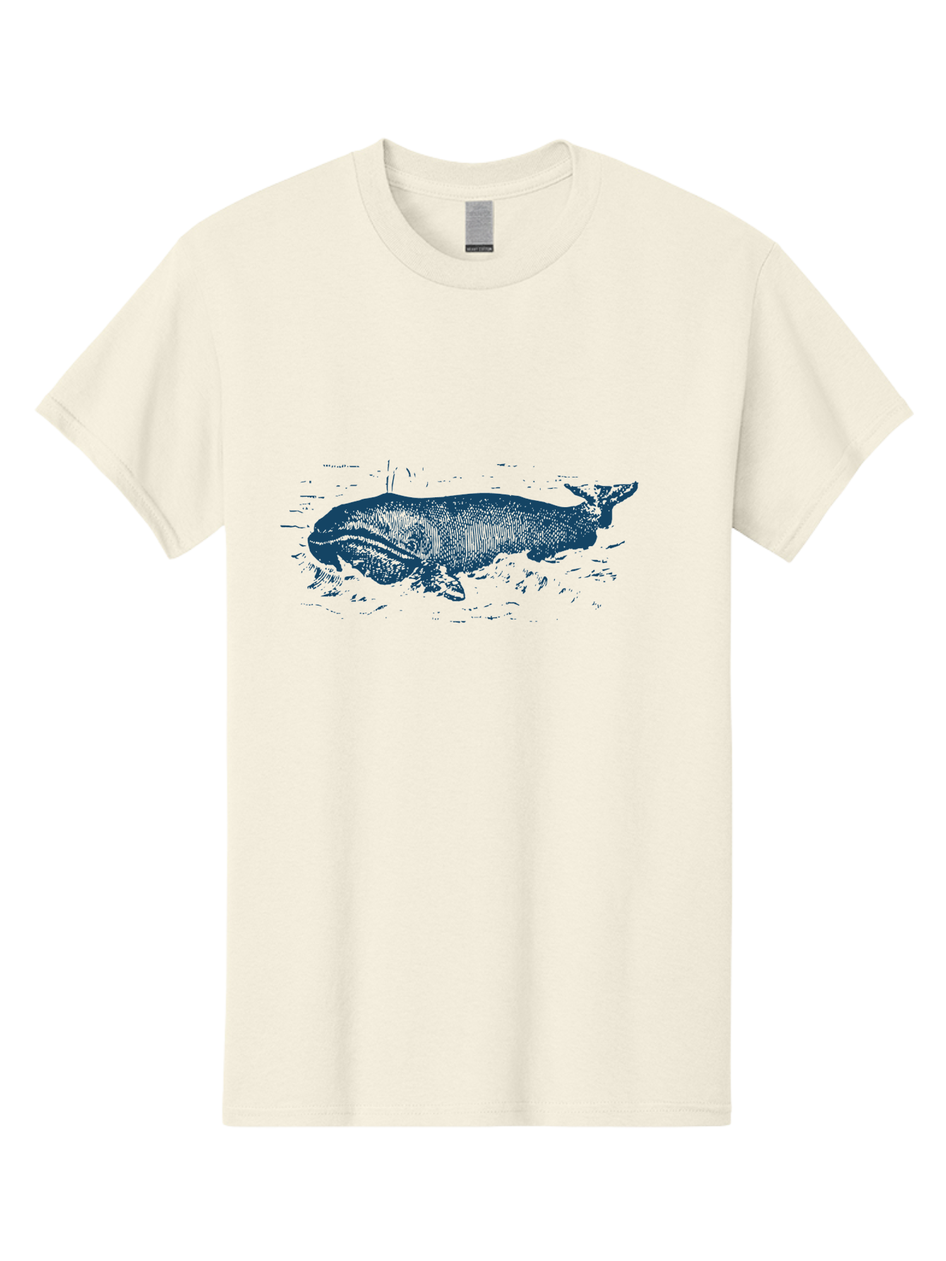 Ocean Soul Men'S Graphic Tee, 100% Cotton, Comfortable Casual Summer Wear, Machine Washable, Whale In Water, Marine Life, Ocean Creature, Aquatic Mammal, Large Sea Animal, Wildlife Illustration, Monochrome Art Aae548 29