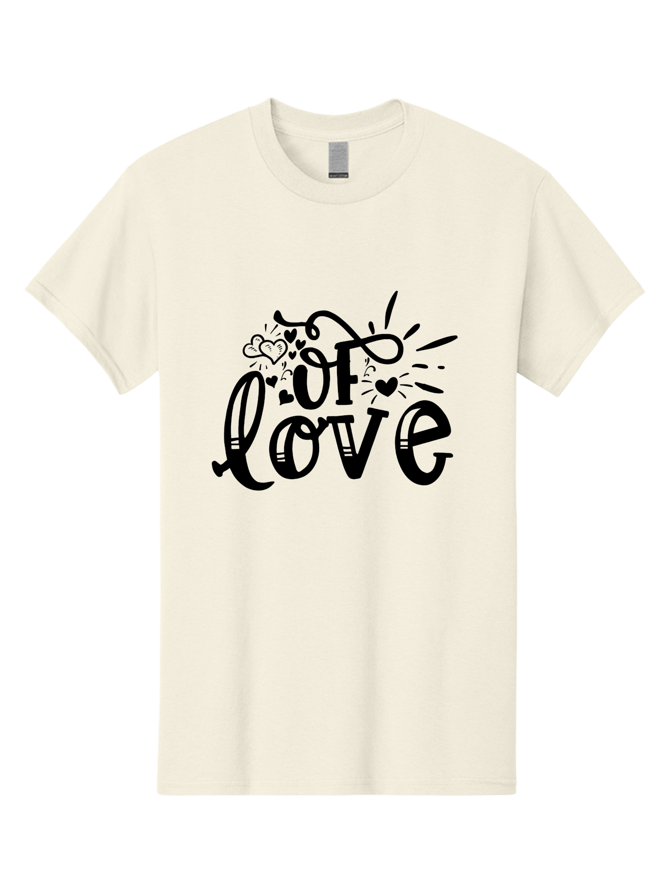 Of Love Men'S Graphic Tee, 100% Cotton, Comfortable Casual Summer Wear, Machine Washable, Heartfelt Illustration, Love Design, Decorative Typography, Whimsical Hearts, Illustration Art, Heart Theme, Love Quote Aae549 29