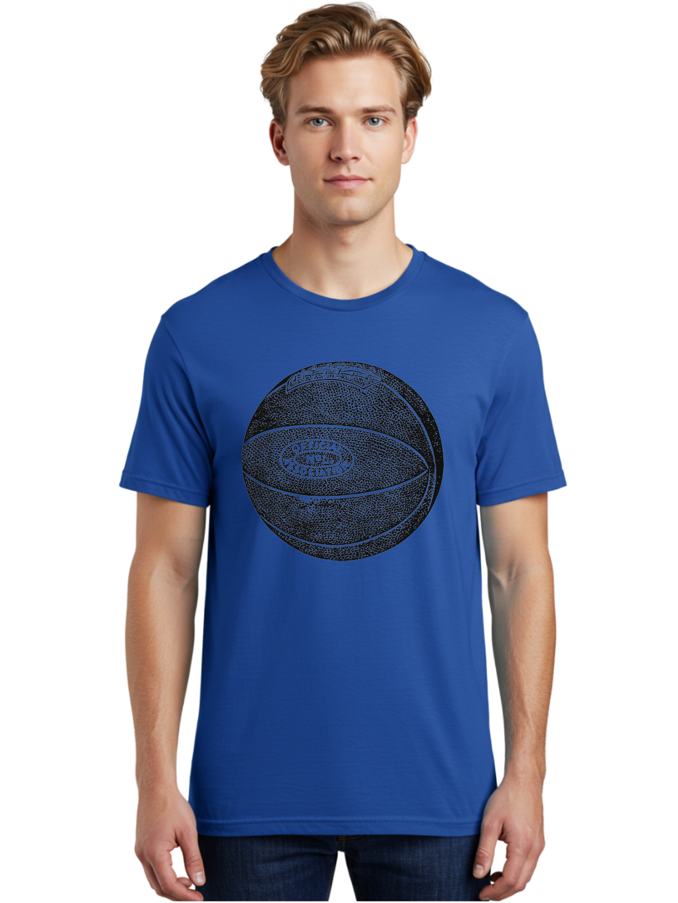 Old School Ball Men'S Graphic Tee, 100% Cotton, Comfortable Casual Summer Wear, Machine Washable, Nba Basketball, Official League Ball, Textured Surface, Athletic Equipment, Sports Gear, Basketball Design, Sports Logo, Professional Basketball Aae554 22