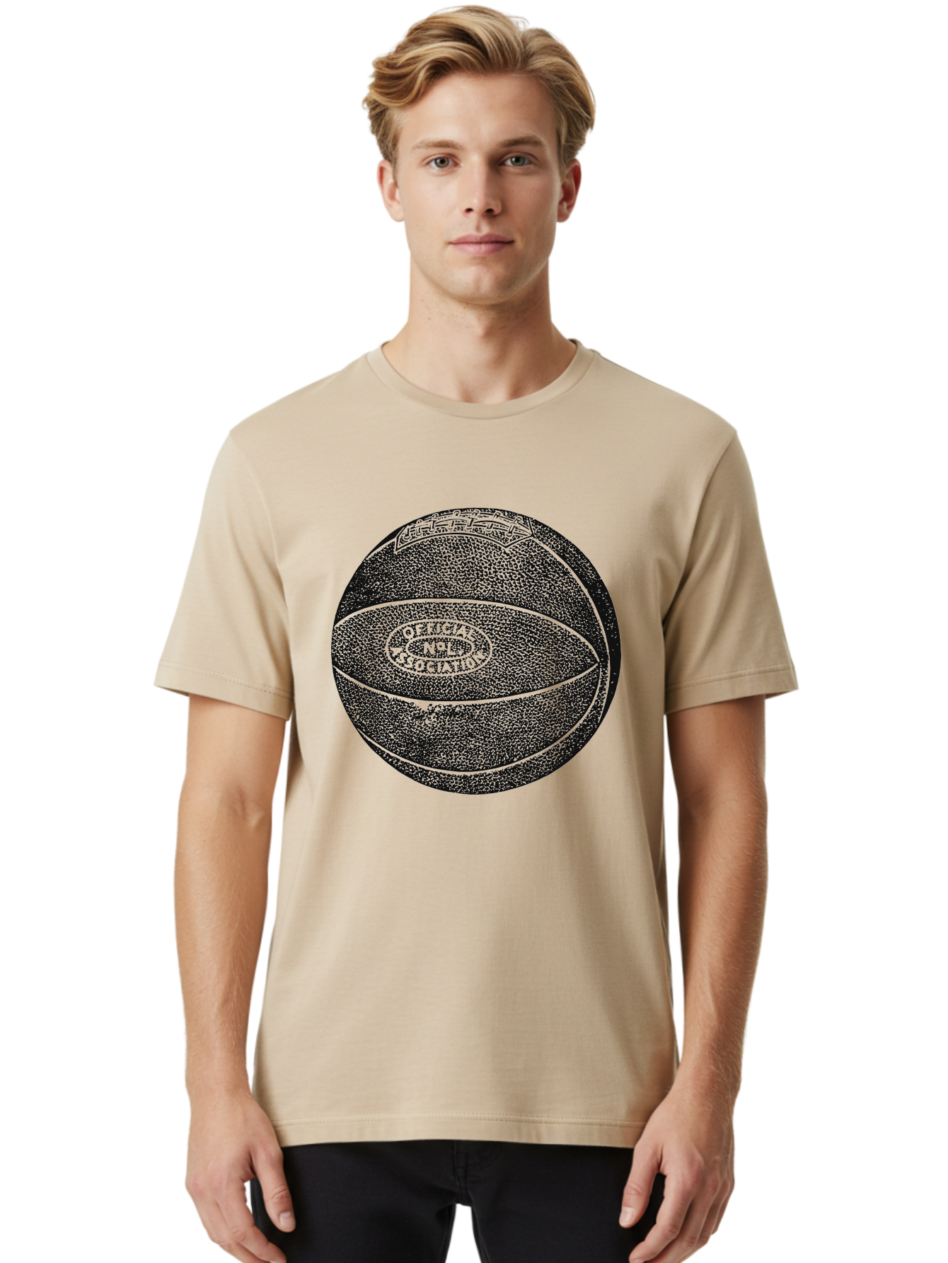 Old School Ball Men'S Graphic Tee, 100% Cotton, Comfortable Casual Summer Wear, Machine Washable, Nba Basketball, Official League Ball, Textured Surface, Athletic Equipment, Sports Gear, Basketball Design, Sports Logo, Professional Basketball Aae554 14