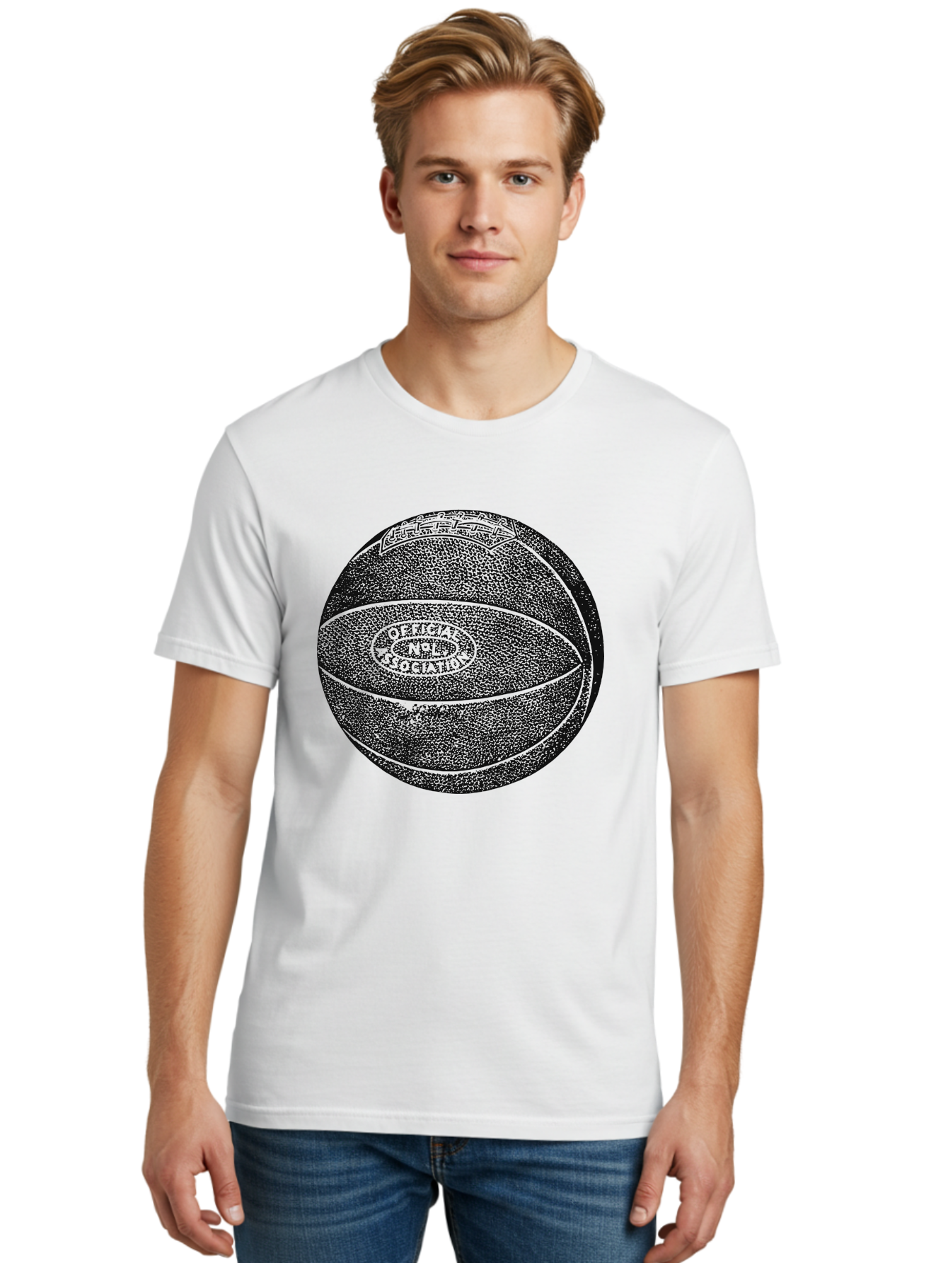 Old School Ball Men'S Graphic Tee, 100% Cotton, Comfortable Casual Summer Wear, Machine Washable, Nba Basketball, Official League Ball, Textured Surface, Athletic Equipment, Sports Gear, Basketball Design, Sports Logo, Professional Basketball Aae554 16