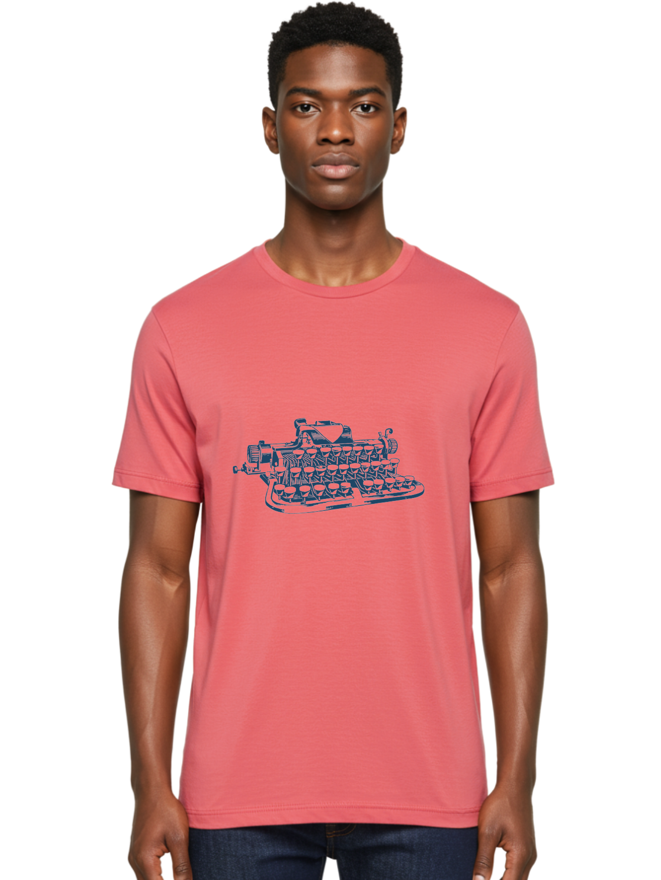 Old Soul Typewriter Men'S Graphic Tee, 100% Cotton, Comfortable Casual Summer Wear, Machine Washable, Vintage Typewriter, Classic Writing Machine, Retro Office Equipment, Antique Technology, Nostalgic Design, Manual Typing, Writer'S Tool, Aae556 10