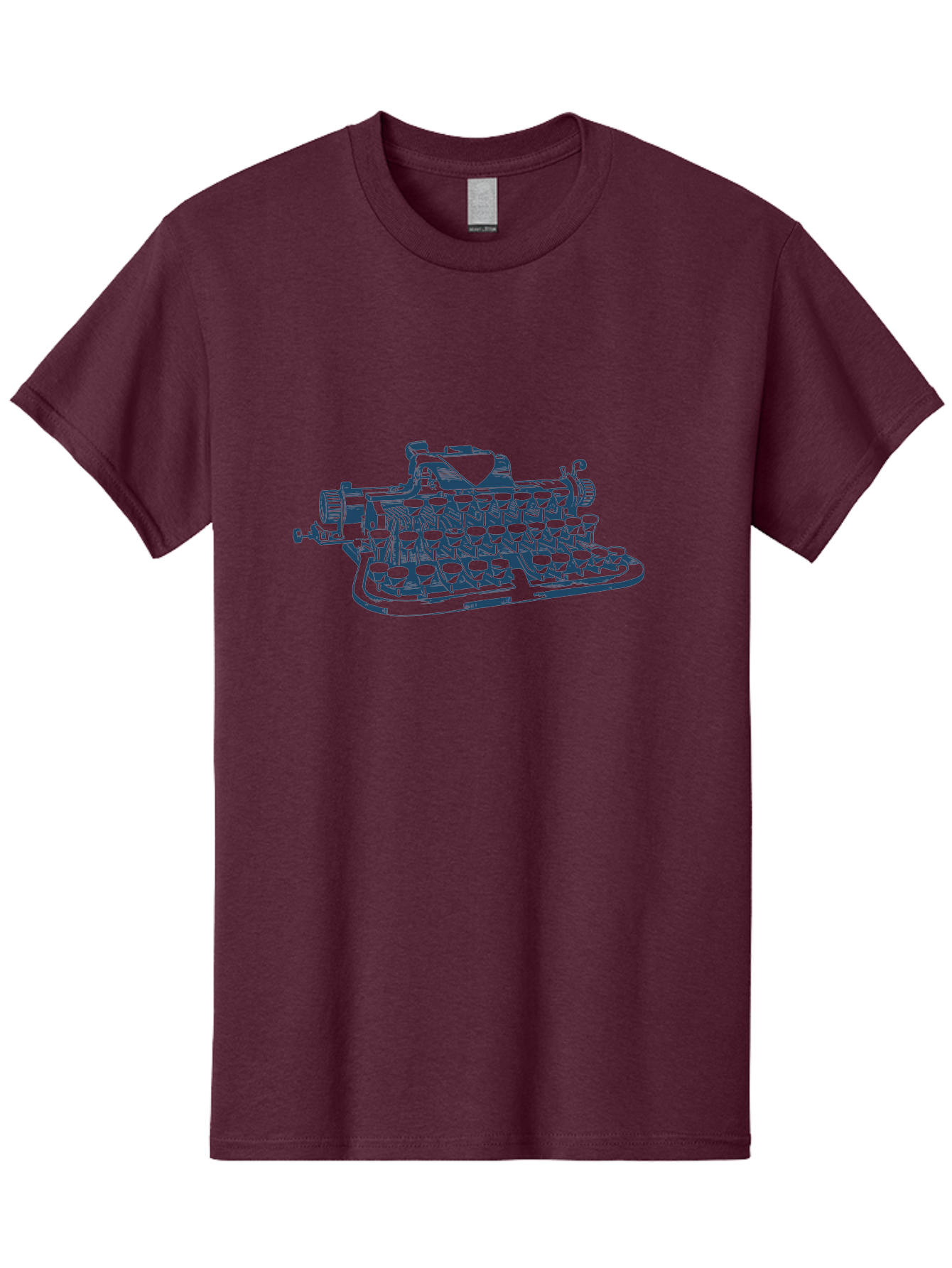 Old Soul Typewriter Men'S Graphic Tee, 100% Cotton, Comfortable Casual Summer Wear, Machine Washable, Vintage Typewriter, Classic Writing Machine, Retro Office Equipment, Antique Technology, Nostalgic Design, Manual Typing, Writer'S Tool, Aae556 19