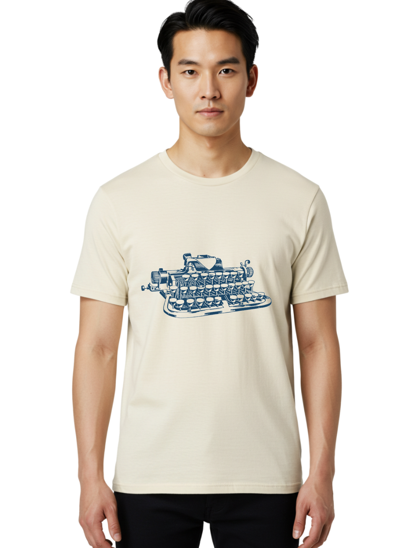 Old Soul Typewriter Men'S Graphic Tee, 100% Cotton, Comfortable Casual Summer Wear, Machine Washable, Vintage Typewriter, Classic Writing Machine, Retro Office Equipment, Antique Technology, Nostalgic Design, Manual Typing, Writer'S Tool, Aae556 12
