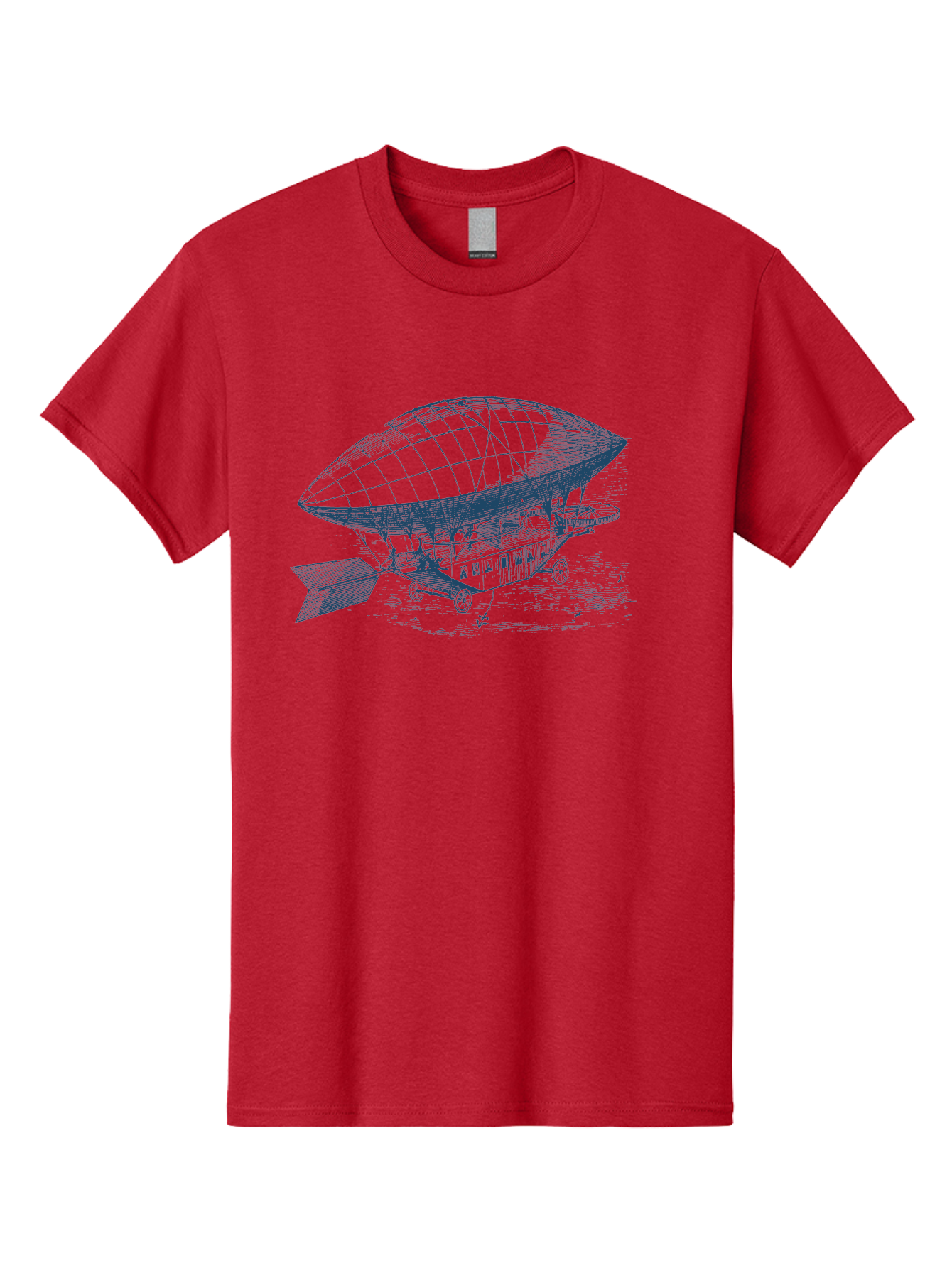 Old World Balloon Sketch Men'S Graphic Tee, 100% Cotton, Comfortable Casual Summer Wear, Machine Washable, Dirigible, Vintage Aircraft, Zeppelin, Historical Aviation, Transportation Innovation, Old-Fashioned Flying Machine Aae559 9