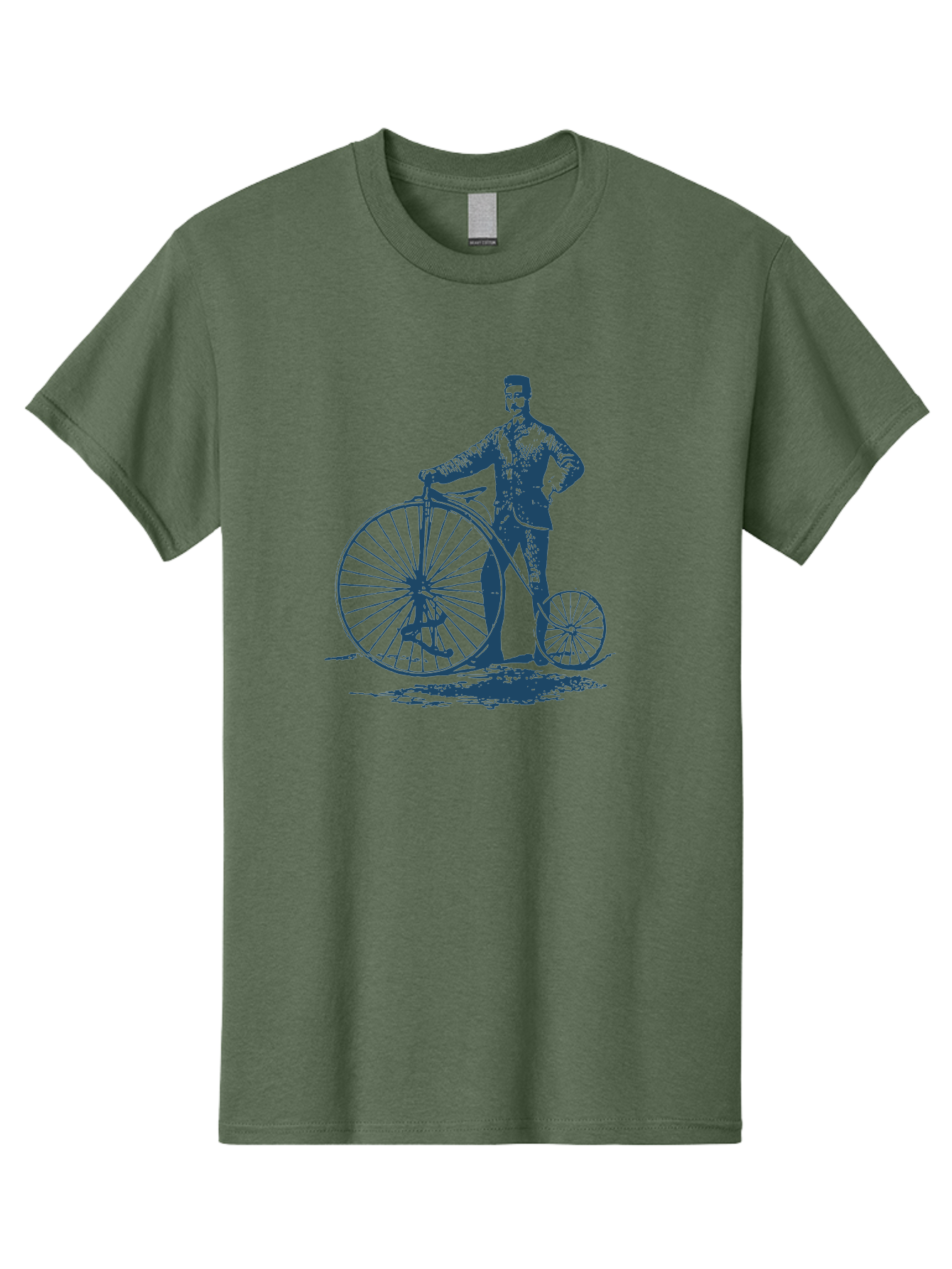 Old-Fashioned Gentleman And Bicycle 2 Men'S Graphic Tee, 100% Cotton, Comfortable Casual Summer Wear, Machine Washable, Vintage Bicycle, Penny-Farthing Bike, Antique Cycle, Classic Transport, Nostalgic Vehicle, Historical Bike, Retro Cycling Aae564 11