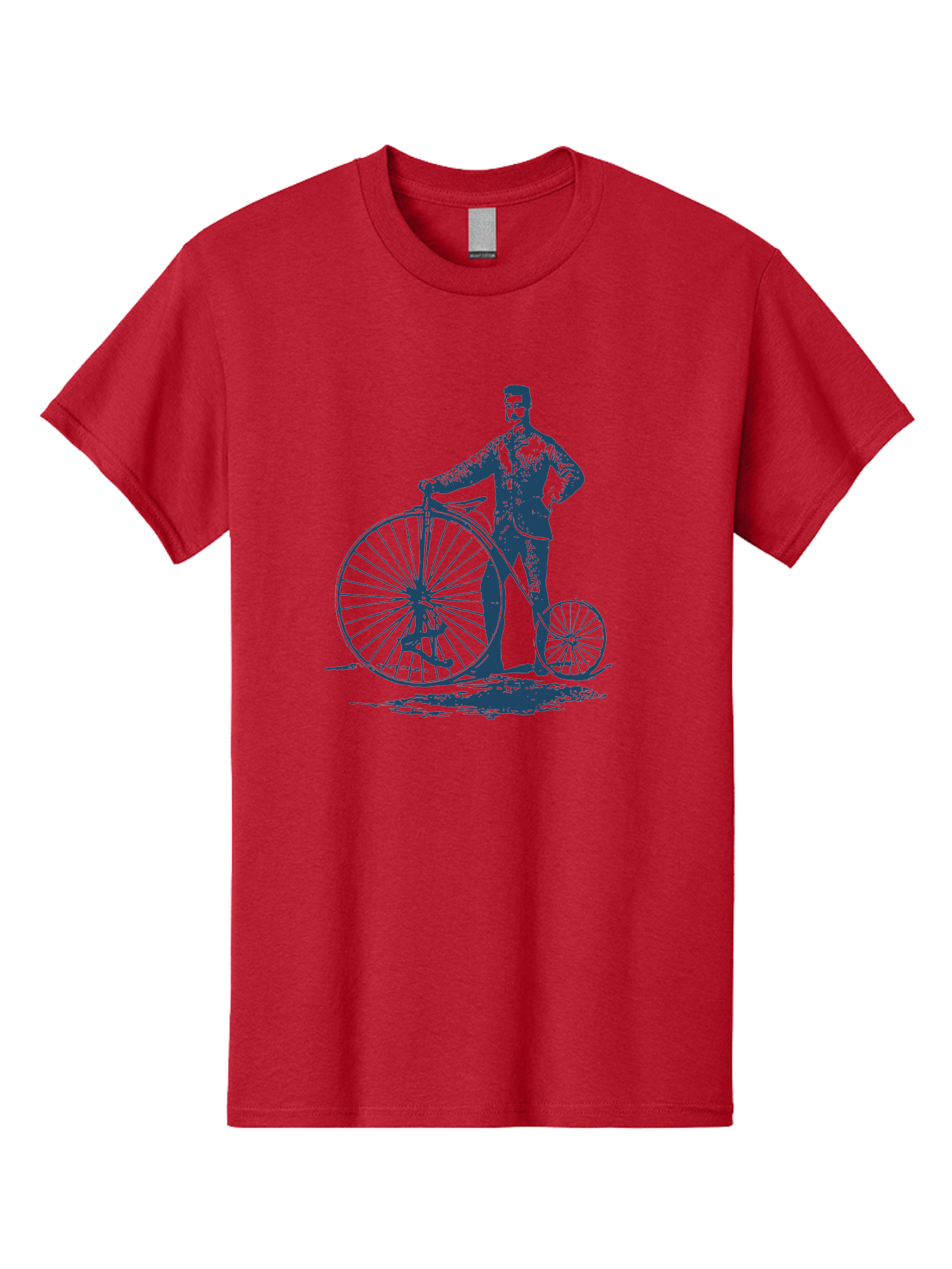 Old-Fashioned Gentleman And Bicycle 2 Men'S Graphic Tee, 100% Cotton, Comfortable Casual Summer Wear, Machine Washable, Vintage Bicycle, Penny-Farthing Bike, Antique Cycle, Classic Transport, Nostalgic Vehicle, Historical Bike, Retro Cycling Aae564 29