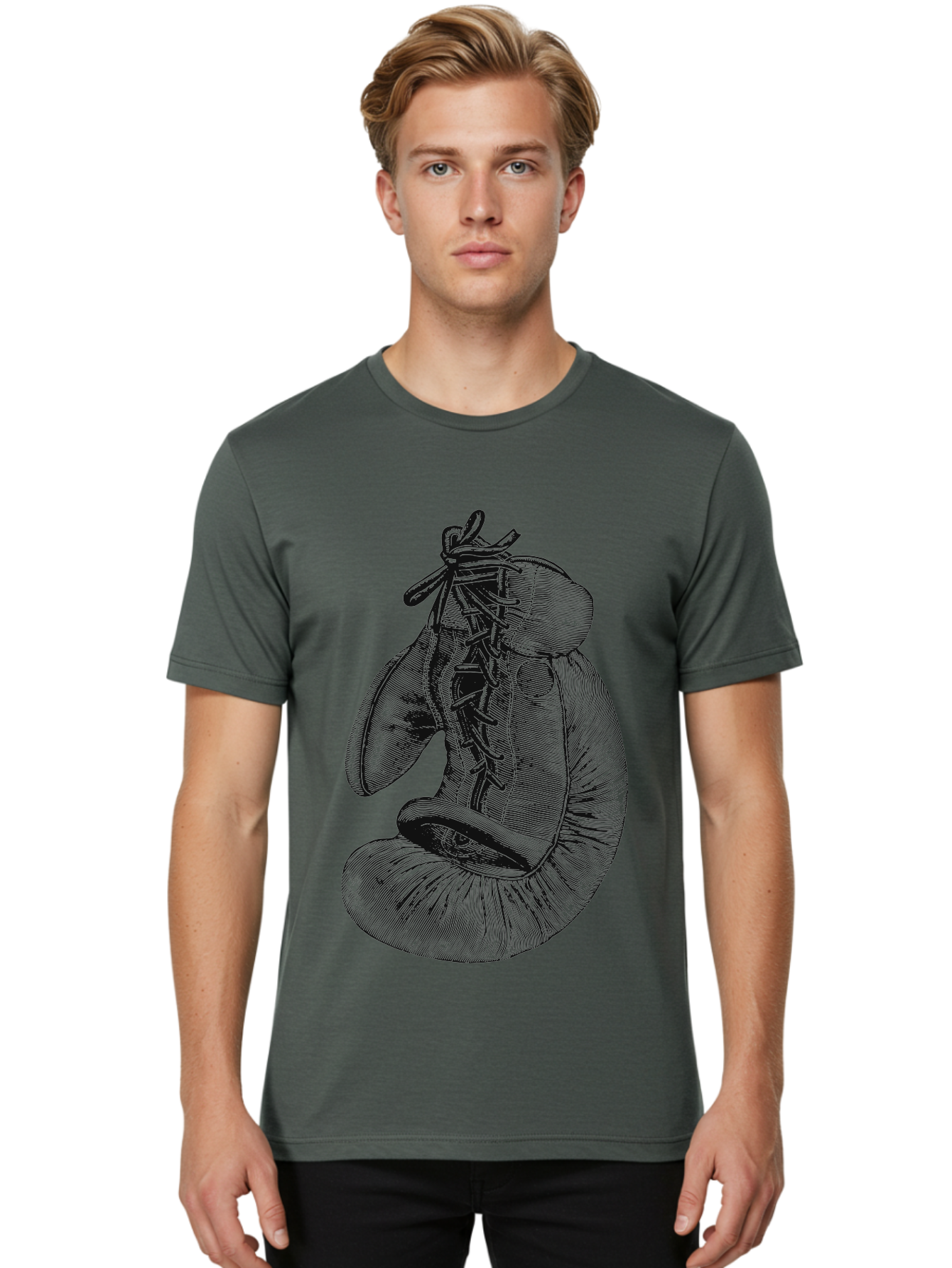 One Glove, One Legacy Men'S Graphic Tee, 100% Cotton, Comfortable Casual Summer Wear, Machine Washable, Boxing Gloves, Combat Sports, Martial Arts, Fighting Gear, Boxing Equipment, Training Gloves, Lace-Up Gloves Aae567 12