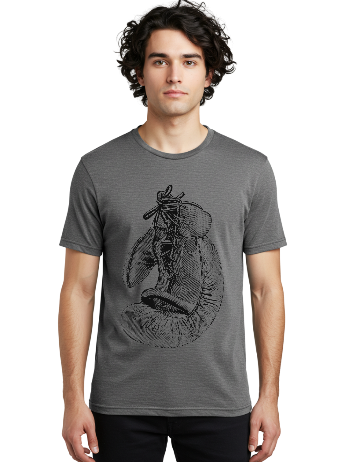 One Glove, One Legacy Men'S Graphic Tee, 100% Cotton, Comfortable Casual Summer Wear, Machine Washable, Boxing Gloves, Combat Sports, Martial Arts, Fighting Gear, Boxing Equipment, Training Gloves, Lace-Up Gloves Aae567 24