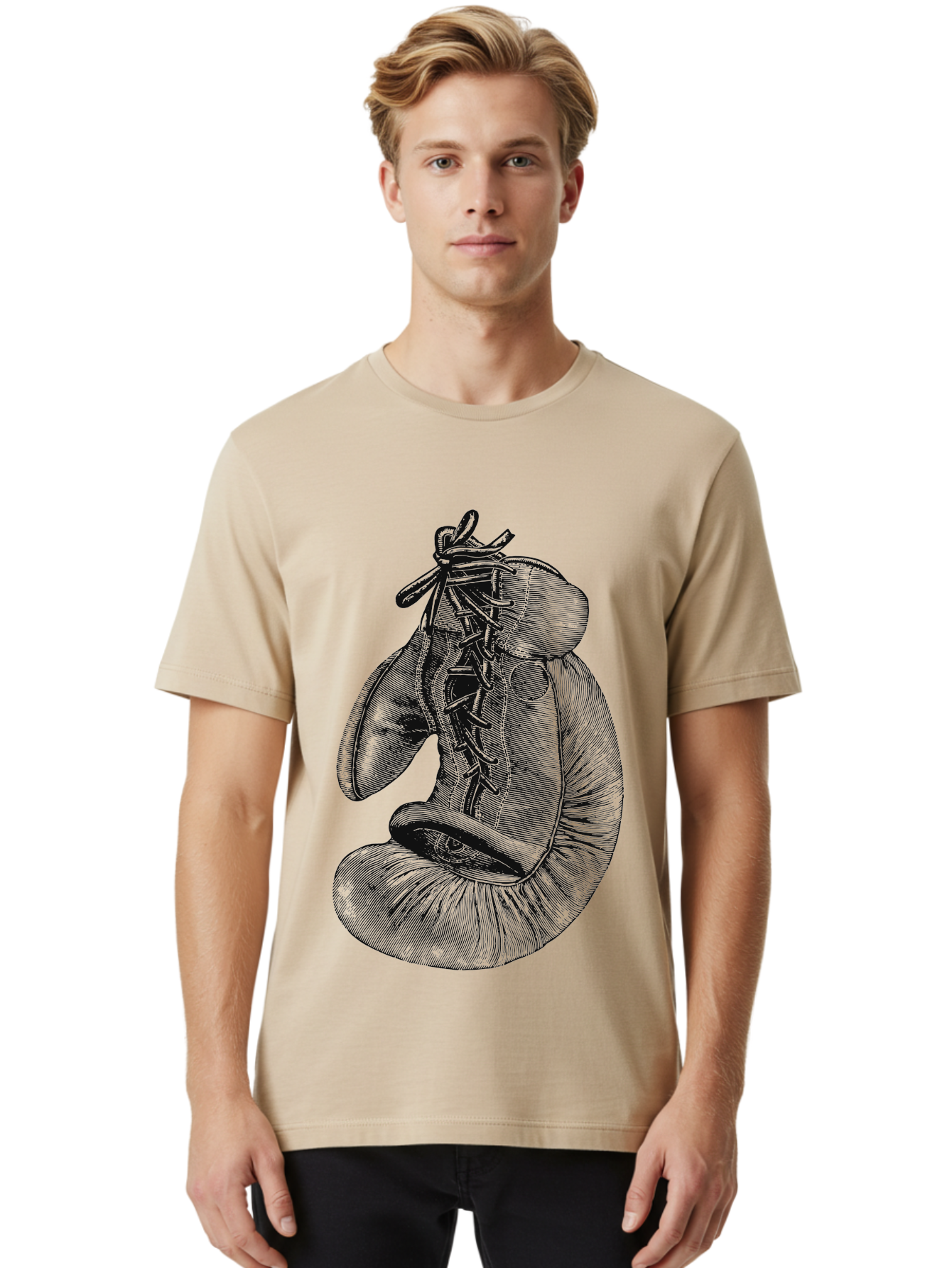 One Glove, One Legacy Men'S Graphic Tee, 100% Cotton, Comfortable Casual Summer Wear, Machine Washable, Boxing Gloves, Combat Sports, Martial Arts, Fighting Gear, Boxing Equipment, Training Gloves, Lace-Up Gloves Aae567 30
