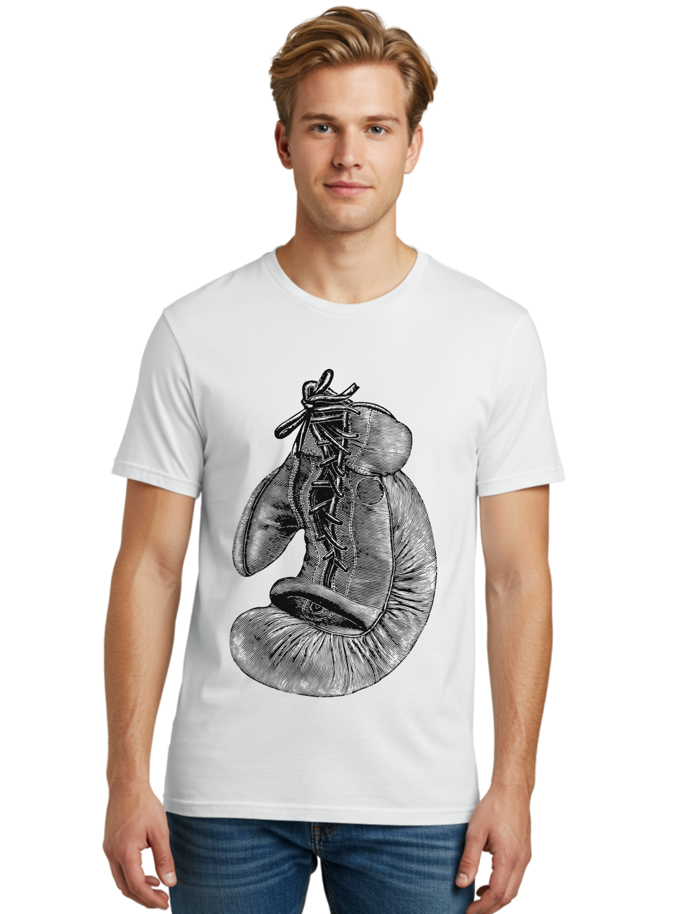 One Glove, One Legacy Men'S Graphic Tee, 100% Cotton, Comfortable Casual Summer Wear, Machine Washable, Boxing Gloves, Combat Sports, Martial Arts, Fighting Gear, Boxing Equipment, Training Gloves, Lace-Up Gloves Aae567 10