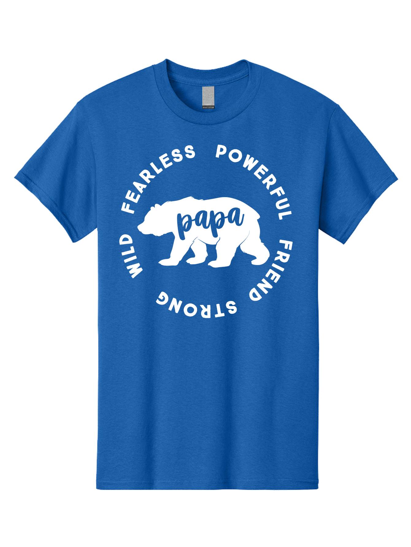 Papa Bear White Men'S Graphic Tee, 100% Cotton, Comfortable Casual Summer Wear, Machine Washable, Bear Silhouette, Papa Bear, Fearless, Powerful, Friendly Bear, Wild And Strong, Father'S Day Gift, Motivational Quote, Bear Design, Aae574 10