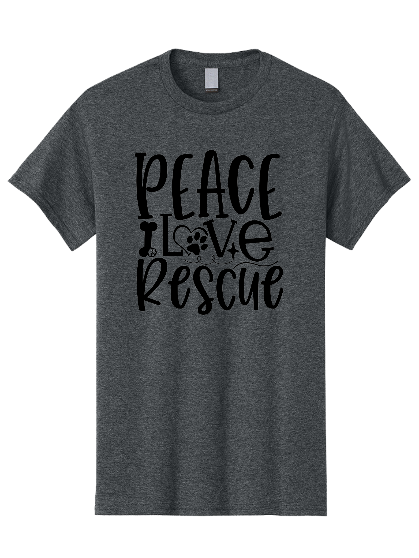 Peace Love Rescue Men'S Graphic Tee, 100% Cotton, Comfortable Casual Summer Wear, Machine Washable, Animal Rescue, Pet Adoption, Love For Pets, Peace And Love, Animal Welfare, Rescue Mission, Pet Love, Animal Shelter Aae578 15