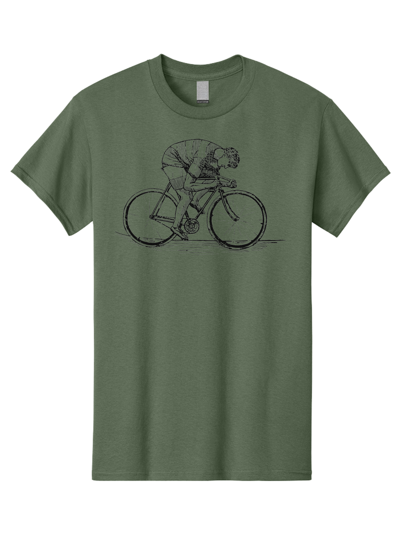 Pedal To Glory Men'S Graphic Tee, 100% Cotton, Comfortable Casual Summer Wear, Machine Washable, Cyclist In Action, Cycling Enthusiast, Road Bike, Athletic Pose, Dynamic Movement, Fitness Activity, Sports Illustration, Vintage Style Aae579 29