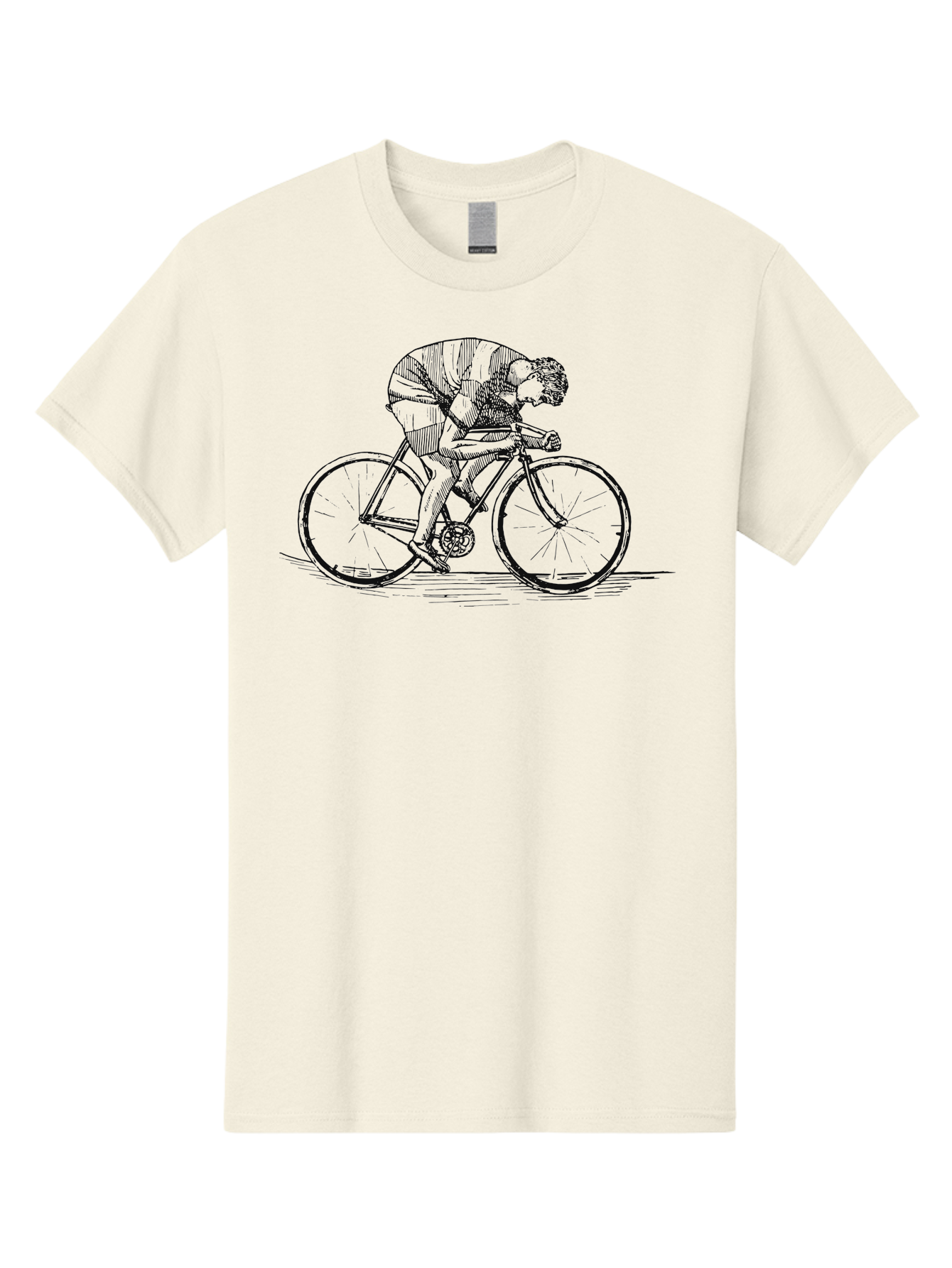 Pedal To Glory Men'S Graphic Tee, 100% Cotton, Comfortable Casual Summer Wear, Machine Washable, Cyclist In Action, Cycling Enthusiast, Road Bike, Athletic Pose, Dynamic Movement, Fitness Activity, Sports Illustration, Vintage Style Aae579 17