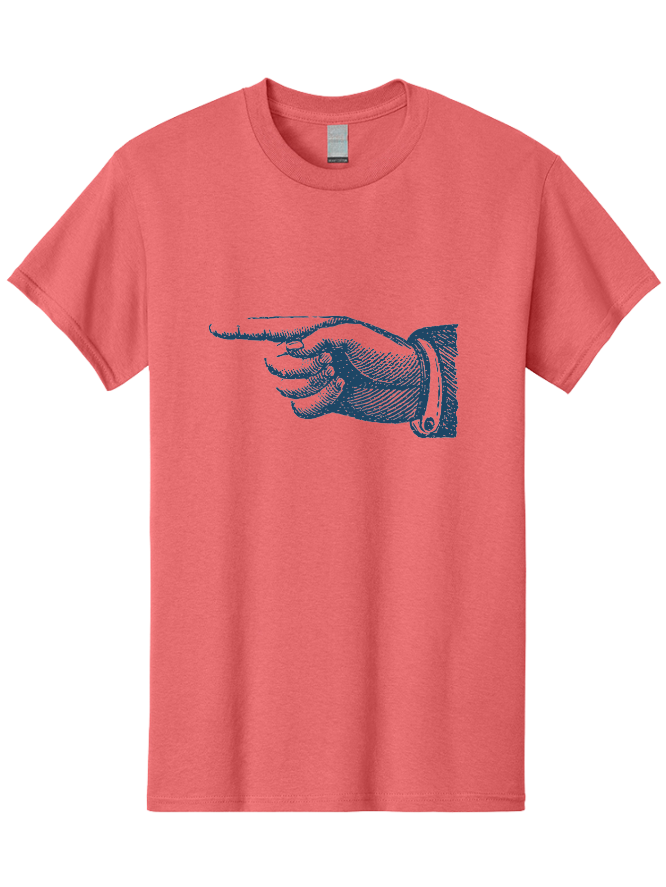 Pointing Finger 2 Men'S Graphic Tee, 100% Cotton, Comfortable Casual Summer Wear, Machine Washable, Hand Pointing, Index Finger Extended, Vintage Illustration, Pointing Gesture, Illustration Art, Classic Design, Direction Indicator, Aae585 23