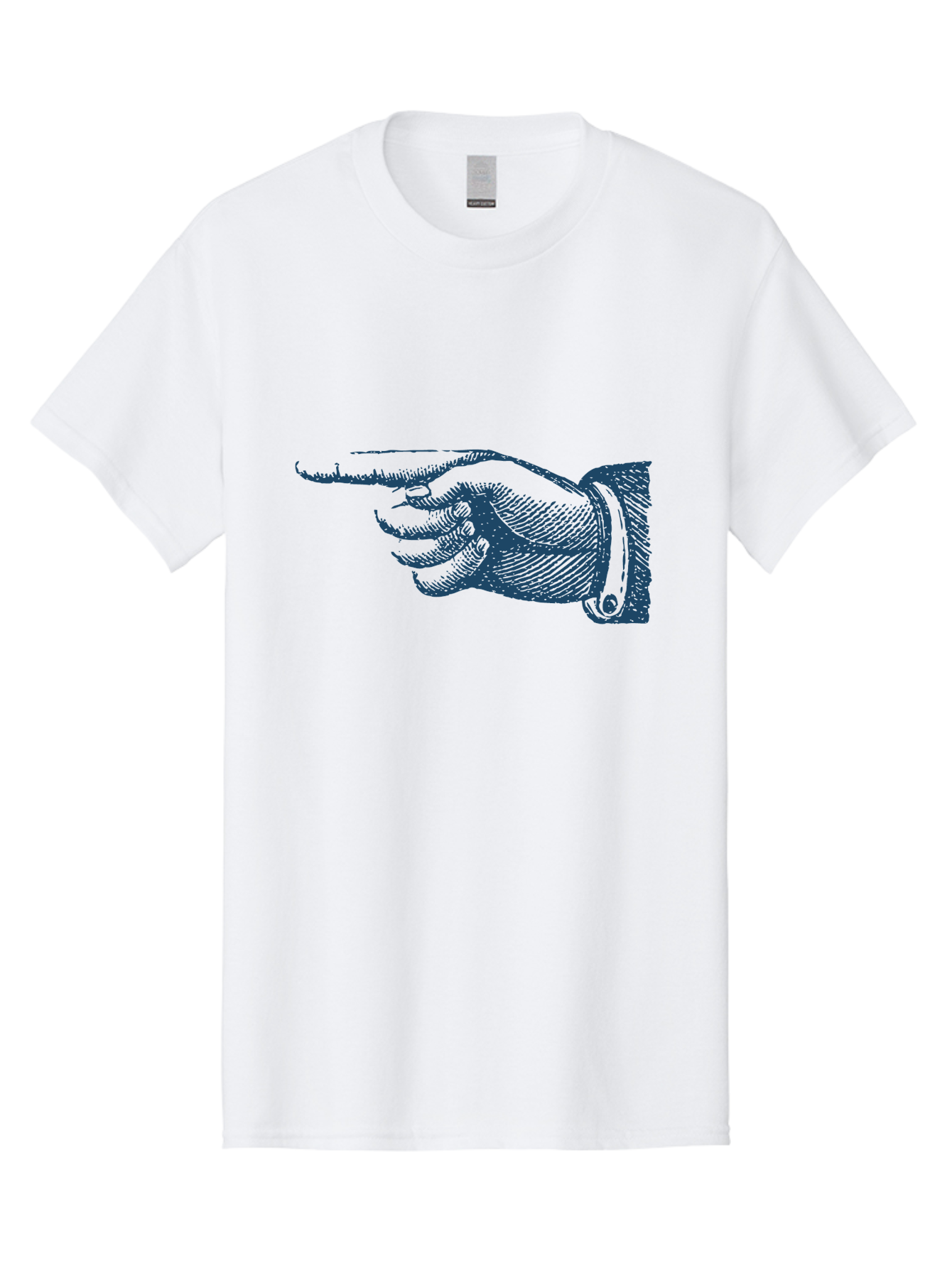 Pointing Finger 2 Men'S Graphic Tee, 100% Cotton, Comfortable Casual Summer Wear, Machine Washable, Hand Pointing, Index Finger Extended, Vintage Illustration, Pointing Gesture, Illustration Art, Classic Design, Direction Indicator, Aae585 3