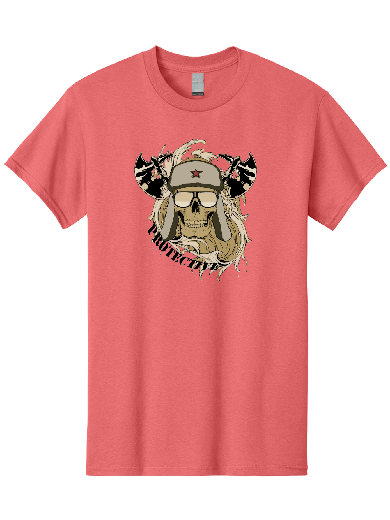 Proactive War Skull Men'S Graphic Tee, 100% Cotton, Comfortable Casual Summer Wear, Machine Washable, Skull Wearing Sunglasses, Futuristic Illustration, Fantasy Art, Edgy Design, Skull Art, Grunge Style, Punk Rock Aesthetic, Rebellious Vibe Aae588 25