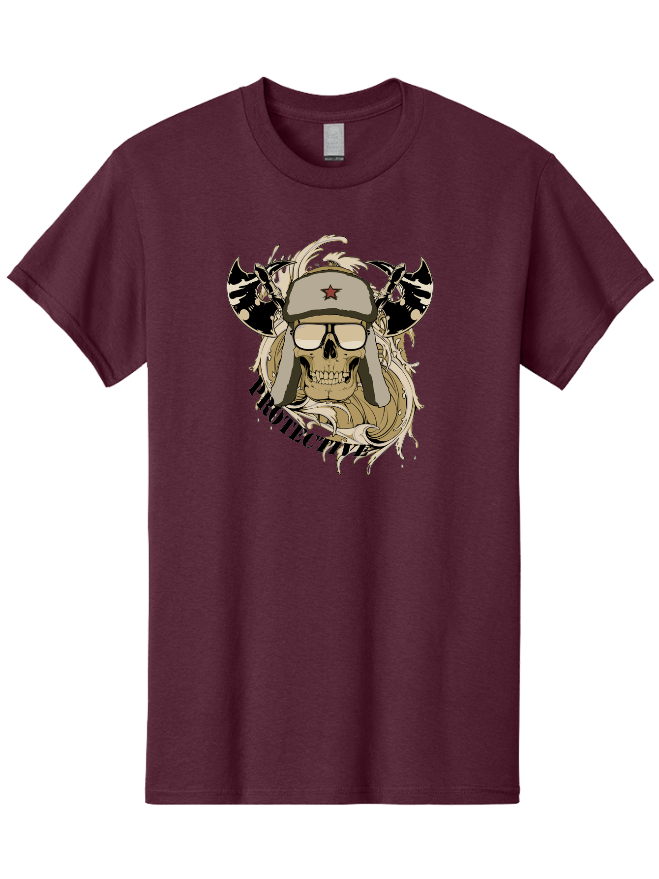 Proactive War Skull Men'S Graphic Tee, 100% Cotton, Comfortable Casual Summer Wear, Machine Washable, Skull Wearing Sunglasses, Futuristic Illustration, Fantasy Art, Edgy Design, Skull Art, Grunge Style, Punk Rock Aesthetic, Rebellious Vibe Aae588 13
