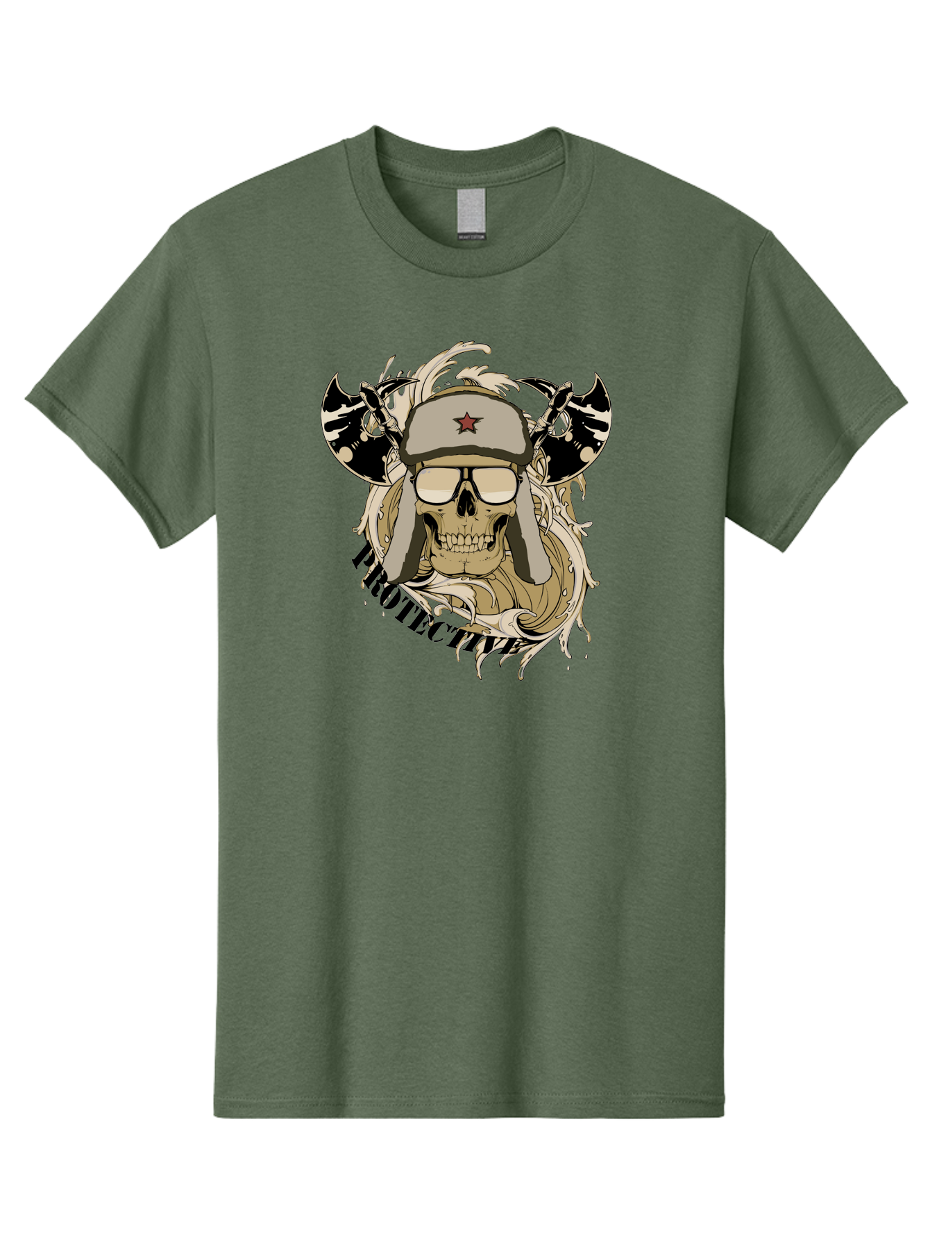 Proactive War Skull Men'S Graphic Tee, 100% Cotton, Comfortable Casual Summer Wear, Machine Washable, Skull Wearing Sunglasses, Futuristic Illustration, Fantasy Art, Edgy Design, Skull Art, Grunge Style, Punk Rock Aesthetic, Rebellious Vibe Aae588 11