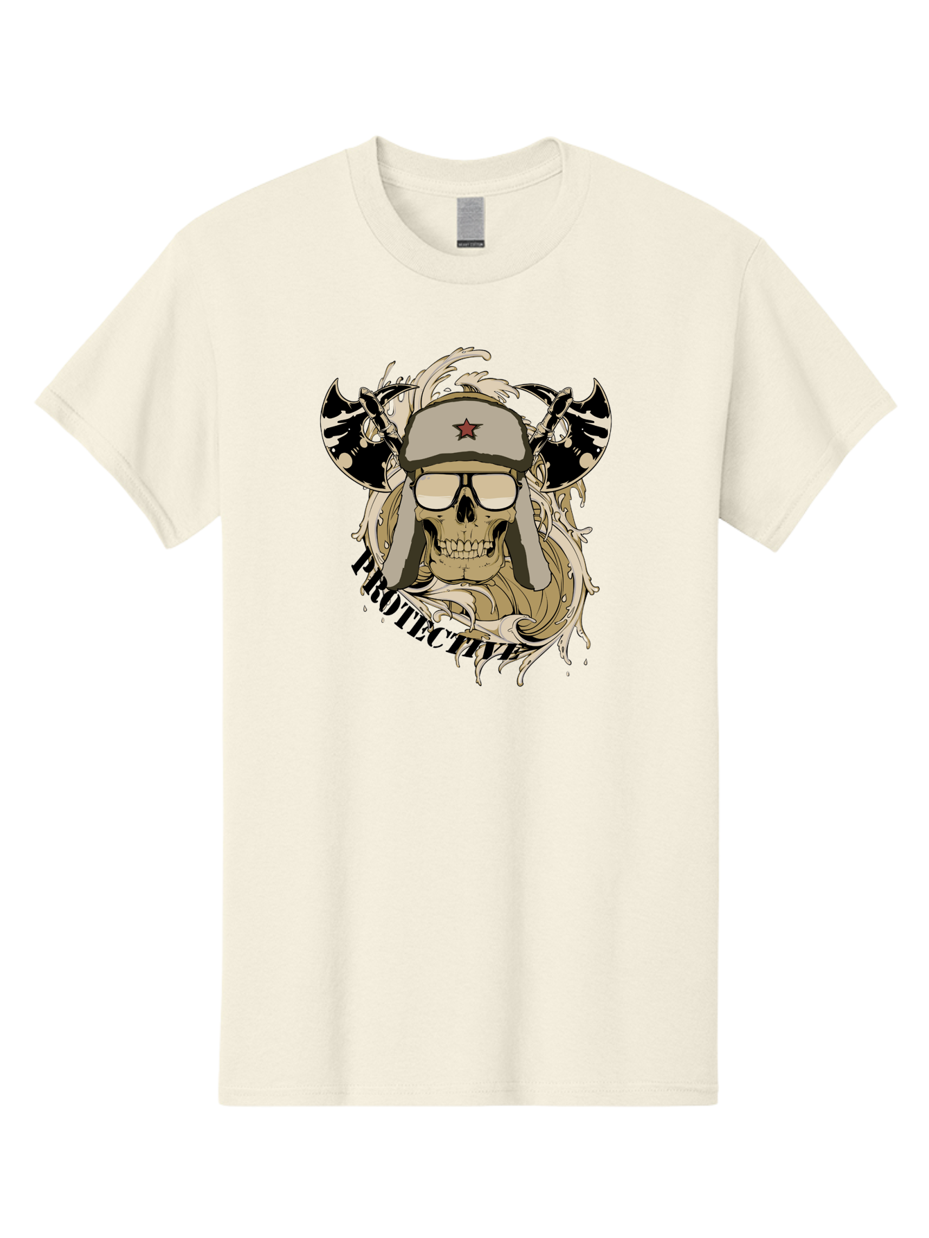 Proactive War Skull Men'S Graphic Tee, 100% Cotton, Comfortable Casual Summer Wear, Machine Washable, Skull Wearing Sunglasses, Futuristic Illustration, Fantasy Art, Edgy Design, Skull Art, Grunge Style, Punk Rock Aesthetic, Rebellious Vibe Aae588 9