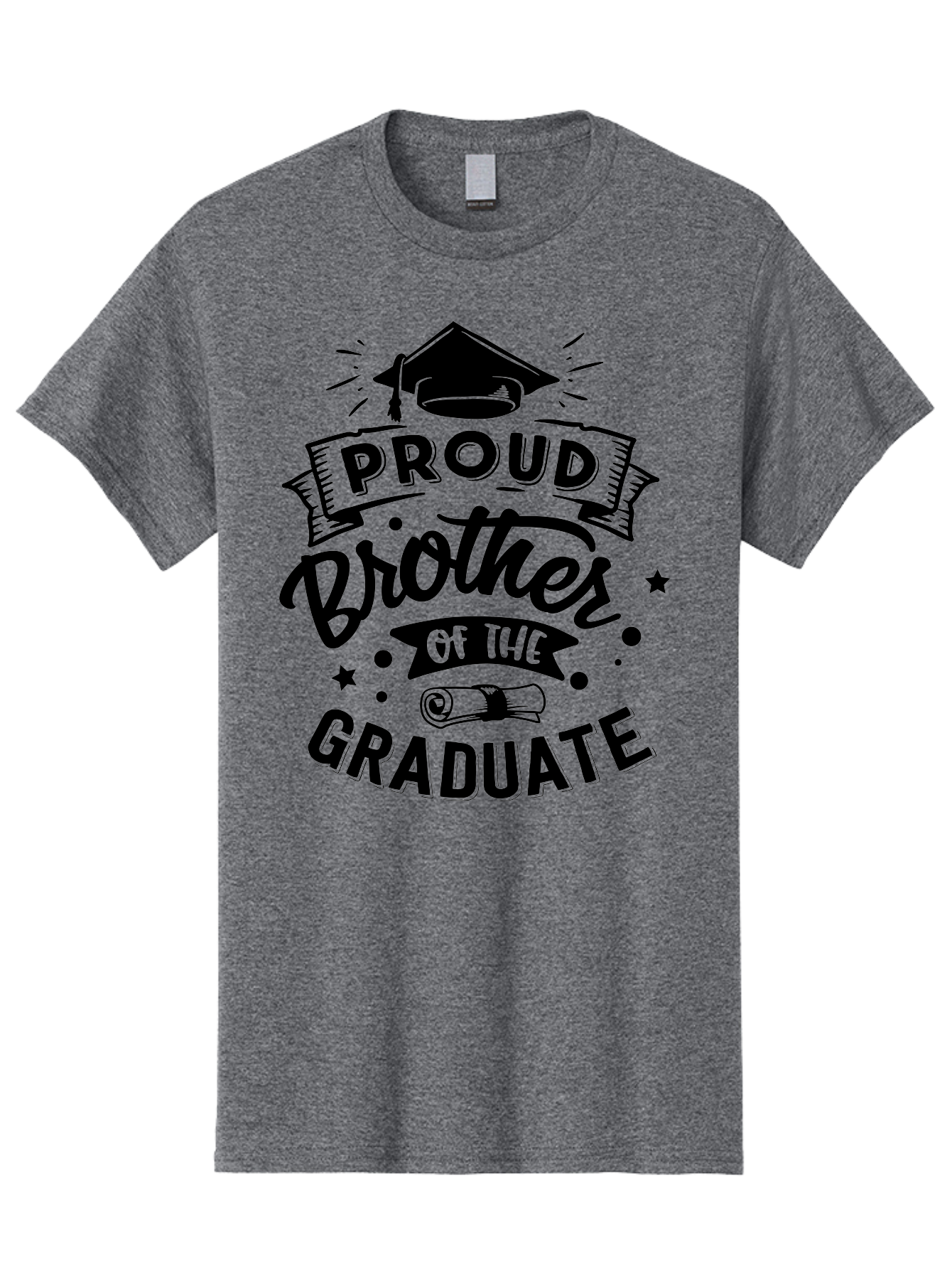 Proud Brother Of The Graduate Men'S Graphic Tee, 100% Cotton, Comfortable Casual Summer Wear, Machine Washable, Proud Brother, Graduate Design, Graduation Day, Proud Family, Sibling Love, Education Achievement, Graduate Sibling, Family Pride, Aae592 23