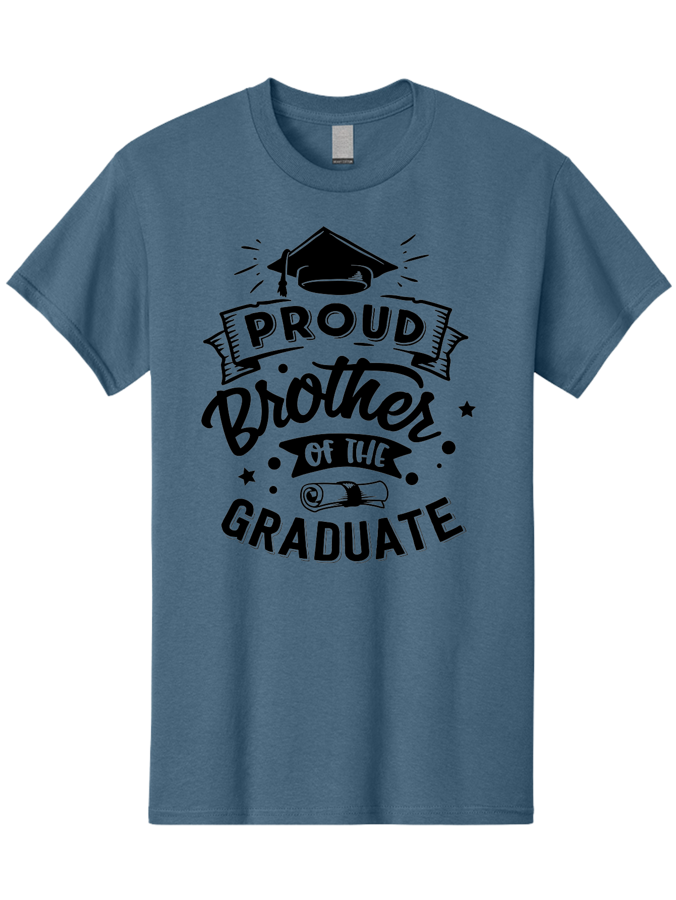 Proud Brother Of The Graduate Men'S Graphic Tee, 100% Cotton, Comfortable Casual Summer Wear, Machine Washable, Proud Brother, Graduate Design, Graduation Day, Proud Family, Sibling Love, Education Achievement, Graduate Sibling, Family Pride, Aae592 29
