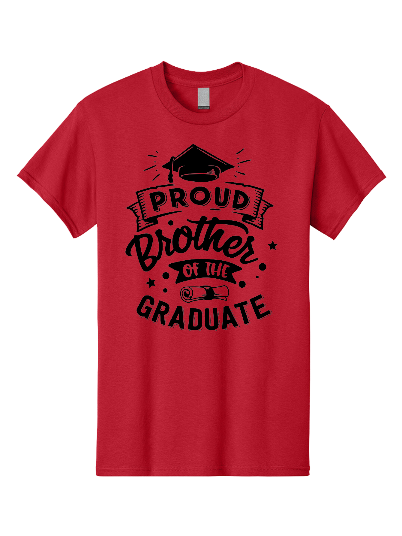 Proud Brother Of The Graduate Men'S Graphic Tee, 100% Cotton, Comfortable Casual Summer Wear, Machine Washable, Proud Brother, Graduate Design, Graduation Day, Proud Family, Sibling Love, Education Achievement, Graduate Sibling, Family Pride, Aae592 17