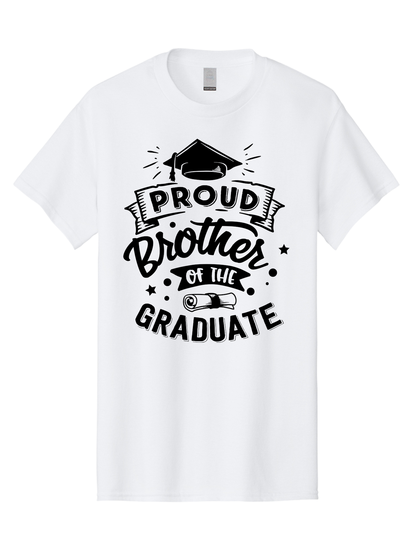 Proud Brother Of The Graduate Men'S Graphic Tee, 100% Cotton, Comfortable Casual Summer Wear, Machine Washable, Proud Brother, Graduate Design, Graduation Day, Proud Family, Sibling Love, Education Achievement, Graduate Sibling, Family Pride, Aae592 15