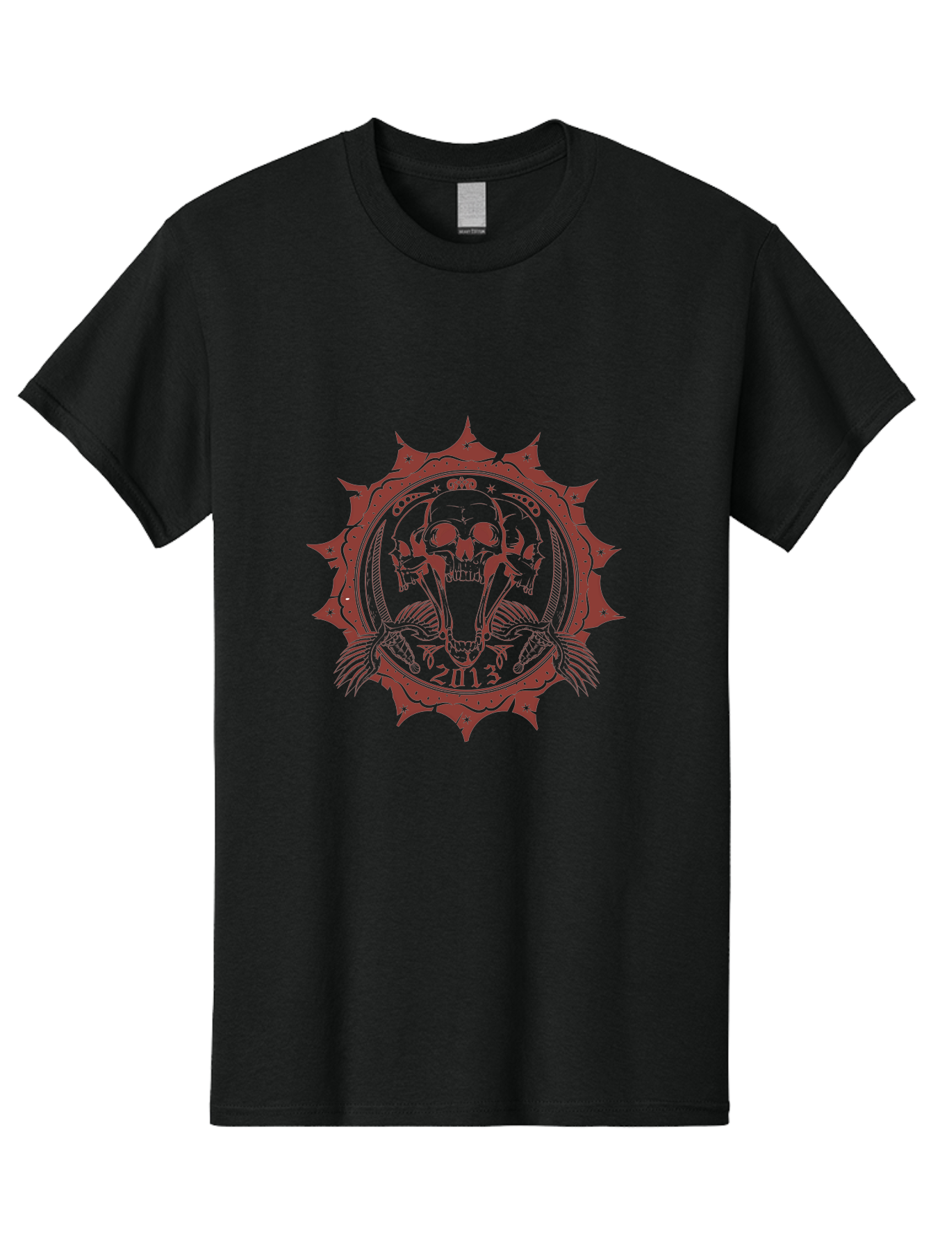 Ragecore Reaper 2013 Men'S Graphic Tee, 100% Cotton, Comfortable Casual Summer Wear, Machine Washable, Snake Coiled Around Skull, Gothic Illustration, Mysterious Symbol, Intricate Design, Snake Wrapped Around Skull, Unique Artwork, Aae603 5