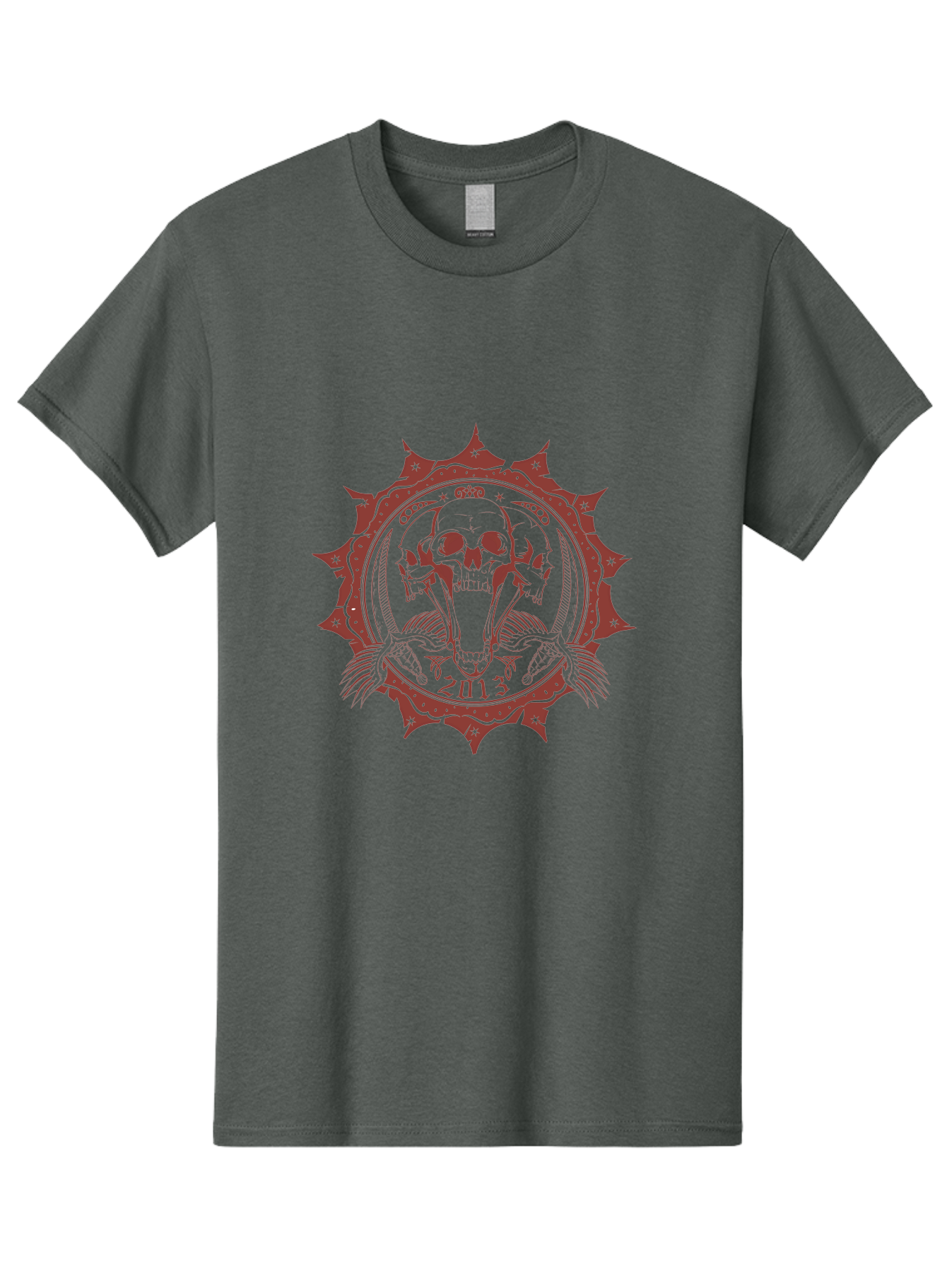 Ragecore Reaper 2013 Men'S Graphic Tee, 100% Cotton, Comfortable Casual Summer Wear, Machine Washable, Snake Coiled Around Skull, Gothic Illustration, Mysterious Symbol, Intricate Design, Snake Wrapped Around Skull, Unique Artwork, Aae603 29