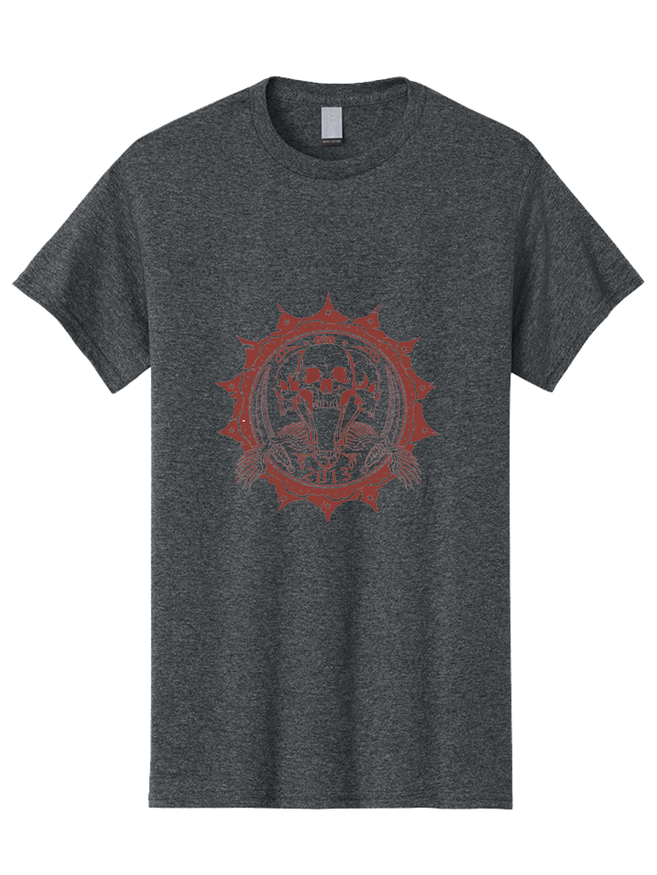 Ragecore Reaper 2013 Men'S Graphic Tee, 100% Cotton, Comfortable Casual Summer Wear, Machine Washable, Snake Coiled Around Skull, Gothic Illustration, Mysterious Symbol, Intricate Design, Snake Wrapped Around Skull, Unique Artwork, Aae603 21