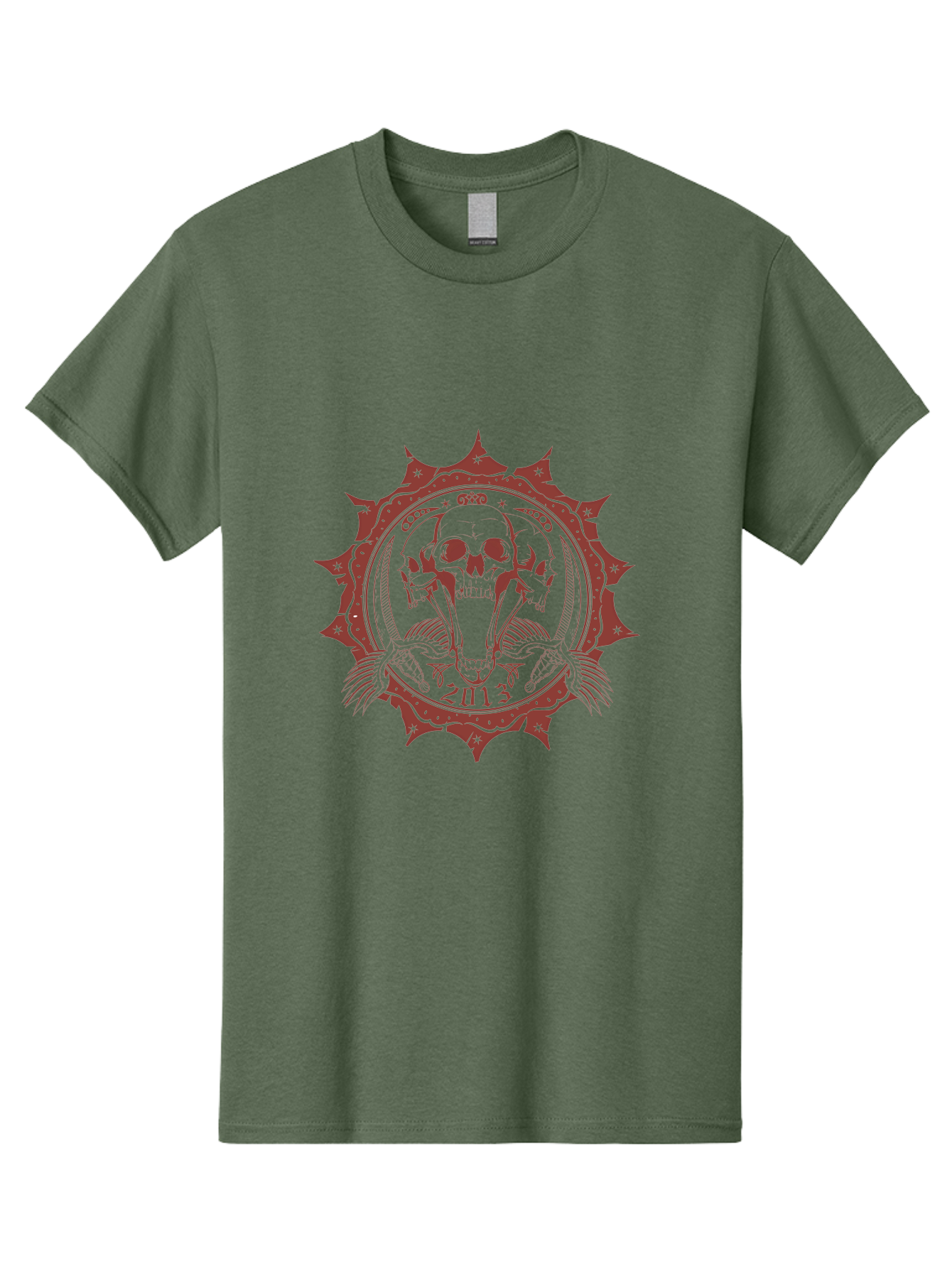 Ragecore Reaper 2013 Men'S Graphic Tee, 100% Cotton, Comfortable Casual Summer Wear, Machine Washable, Snake Coiled Around Skull, Gothic Illustration, Mysterious Symbol, Intricate Design, Snake Wrapped Around Skull, Unique Artwork, Aae603 25