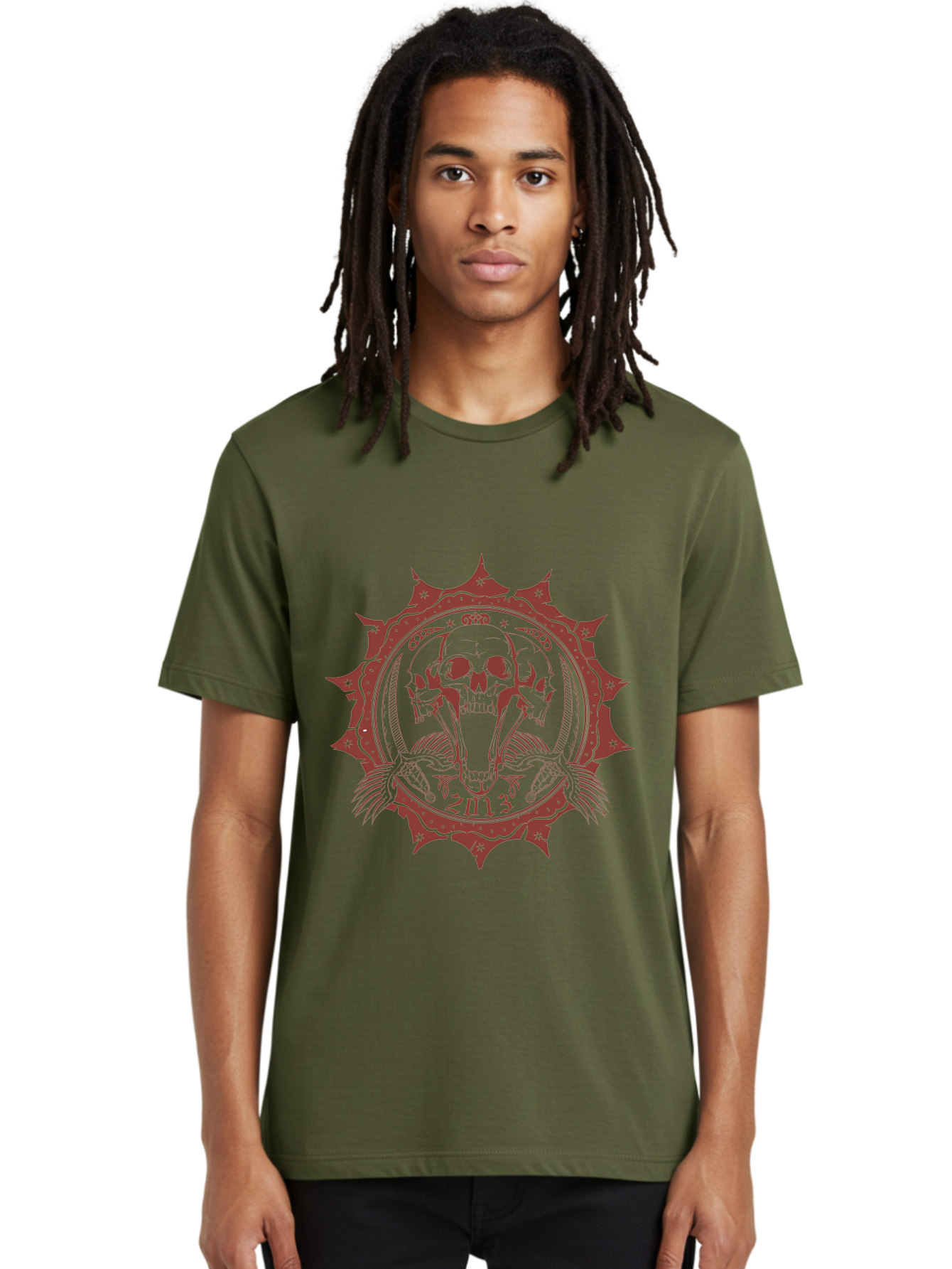 Ragecore Reaper 2013 Men'S Graphic Tee, 100% Cotton, Comfortable Casual Summer Wear, Machine Washable, Snake Coiled Around Skull, Gothic Illustration, Mysterious Symbol, Intricate Design, Snake Wrapped Around Skull, Unique Artwork, Aae603 26