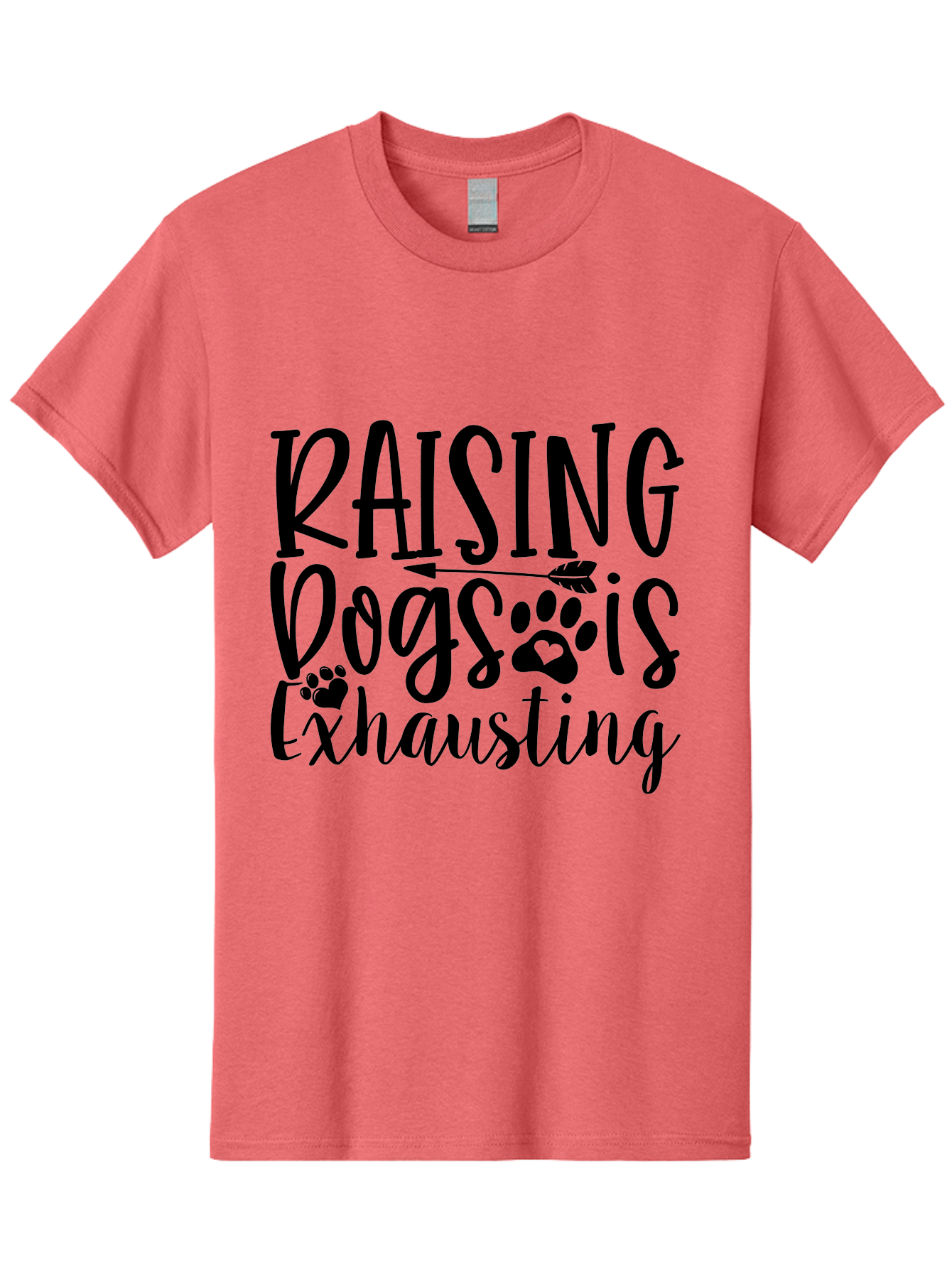Raising Dogs Is Exhausting Men'S Graphic Tee, 100% Cotton, Comfortable Casual Summer Wear, Machine Washable, Raising Dogs, Dog Owners, Dog Lovers, Pet Care, Dog Parenting, Dog Training, Funny Quotes, Dog Humor, Pet Parenting Aae606 21