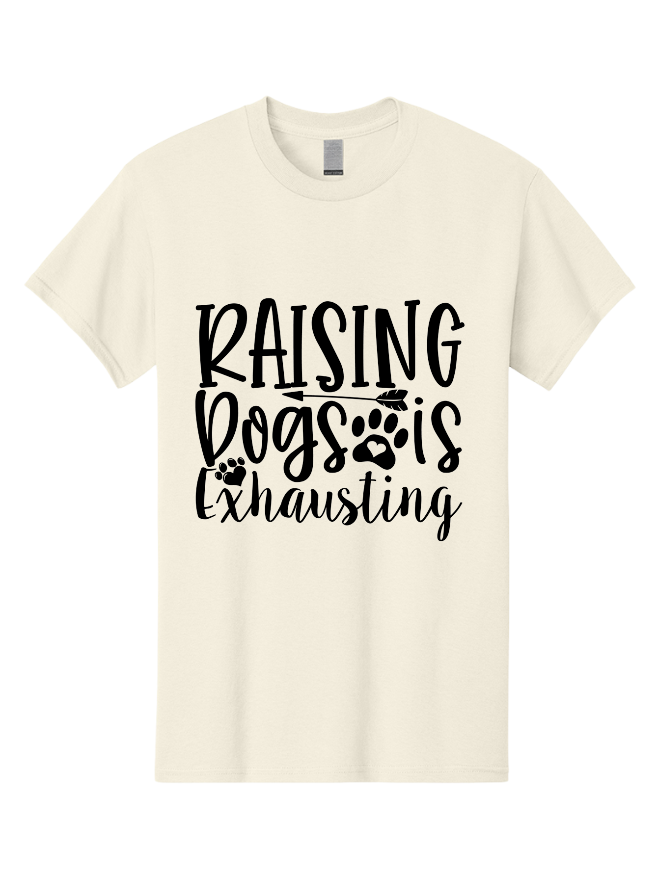 Raising Dogs Is Exhausting Men'S Graphic Tee, 100% Cotton, Comfortable Casual Summer Wear, Machine Washable, Raising Dogs, Dog Owners, Dog Lovers, Pet Care, Dog Parenting, Dog Training, Funny Quotes, Dog Humor, Pet Parenting Aae606 15