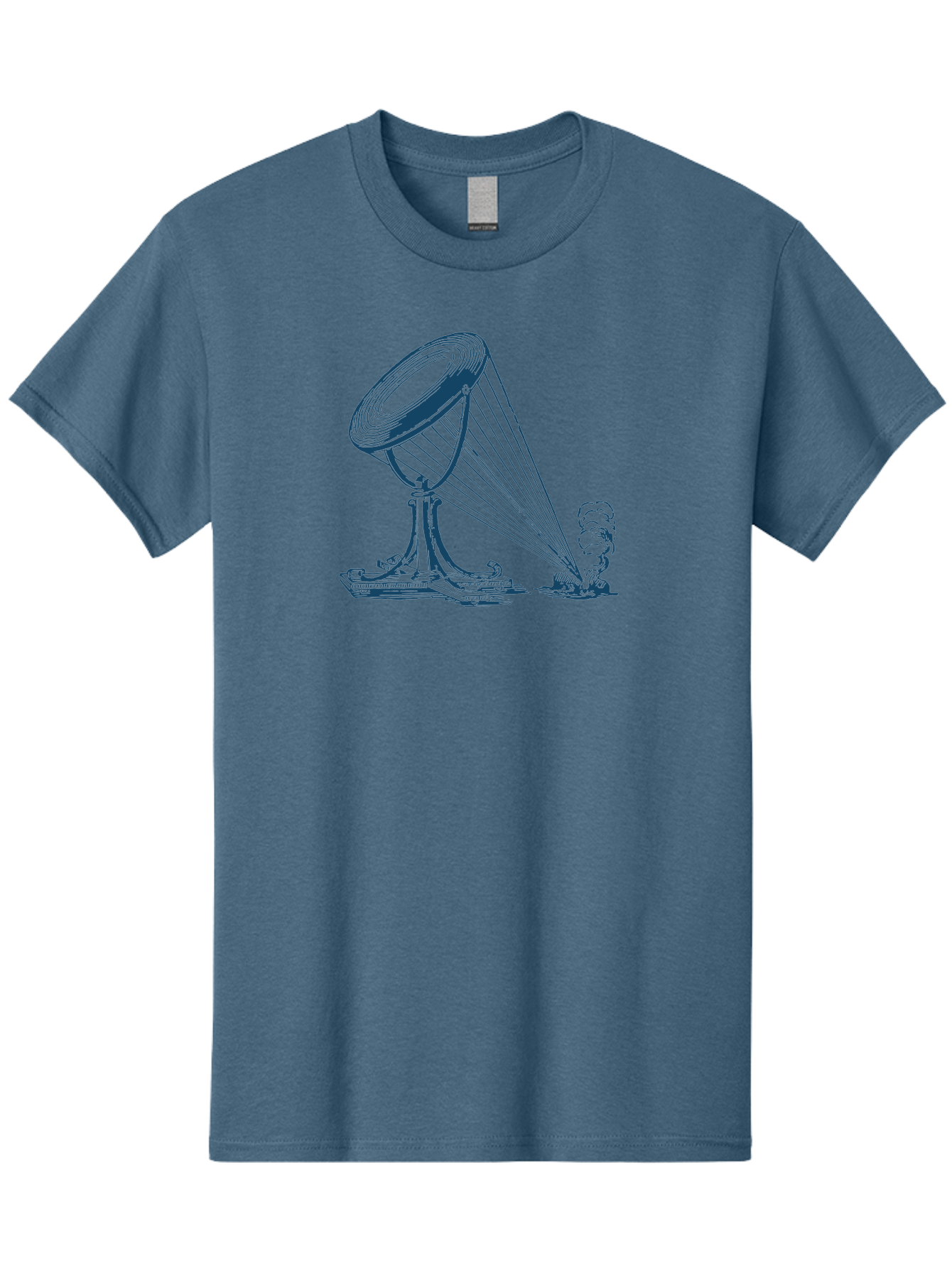 Retro Magnifying Glass Men'S Graphic Tee, 100% Cotton, Comfortable Casual Summer Wear, Machine Washable, Vintage Gramophone, Retro Sound, Classic Music, Antique Technology, Old-Fashioned, Nostalgic Vibes, Music Player, Sound Waves, Aae612 29