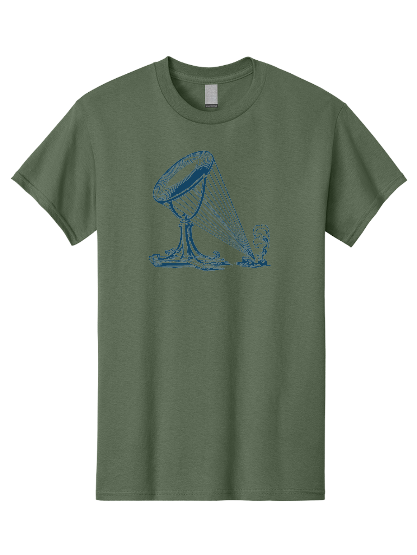 Retro Magnifying Glass Men'S Graphic Tee, 100% Cotton, Comfortable Casual Summer Wear, Machine Washable, Vintage Gramophone, Retro Sound, Classic Music, Antique Technology, Old-Fashioned, Nostalgic Vibes, Music Player, Sound Waves, Aae612 15