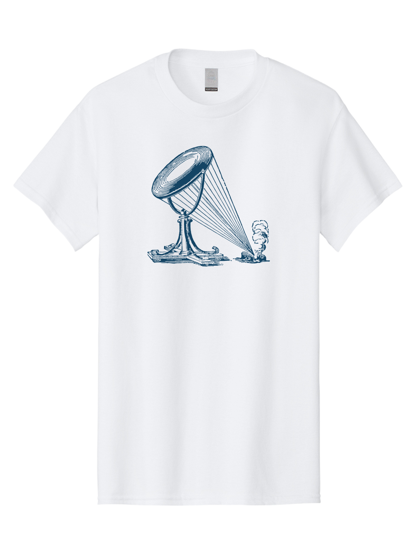 Retro Magnifying Glass Men'S Graphic Tee, 100% Cotton, Comfortable Casual Summer Wear, Machine Washable, Vintage Gramophone, Retro Sound, Classic Music, Antique Technology, Old-Fashioned, Nostalgic Vibes, Music Player, Sound Waves, Aae612 27