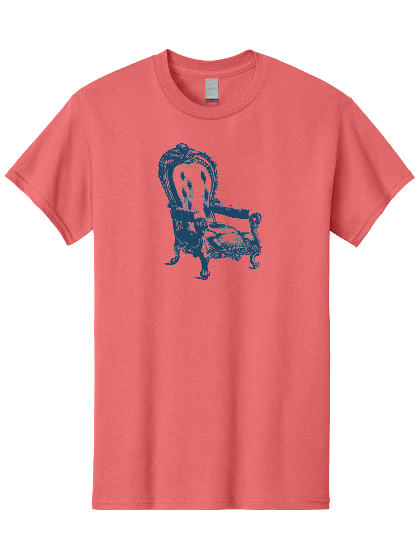 Royal Scroll Armchair Men'S Graphic Tee, 100% Cotton, Comfortable Casual Summer Wear, Machine Washable, Luxury Chair, Ornate Design, Vintage Furniture, Armchair, Carved Details, Royal Seating, Ornamental Decor, Intricate Carvings, Aae622 17