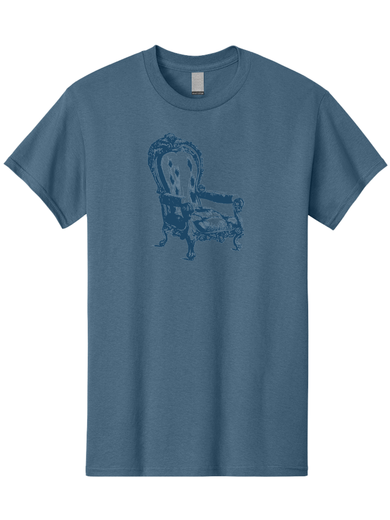 Royal Scroll Armchair Men'S Graphic Tee, 100% Cotton, Comfortable Casual Summer Wear, Machine Washable, Luxury Chair, Ornate Design, Vintage Furniture, Armchair, Carved Details, Royal Seating, Ornamental Decor, Intricate Carvings, Aae622 3