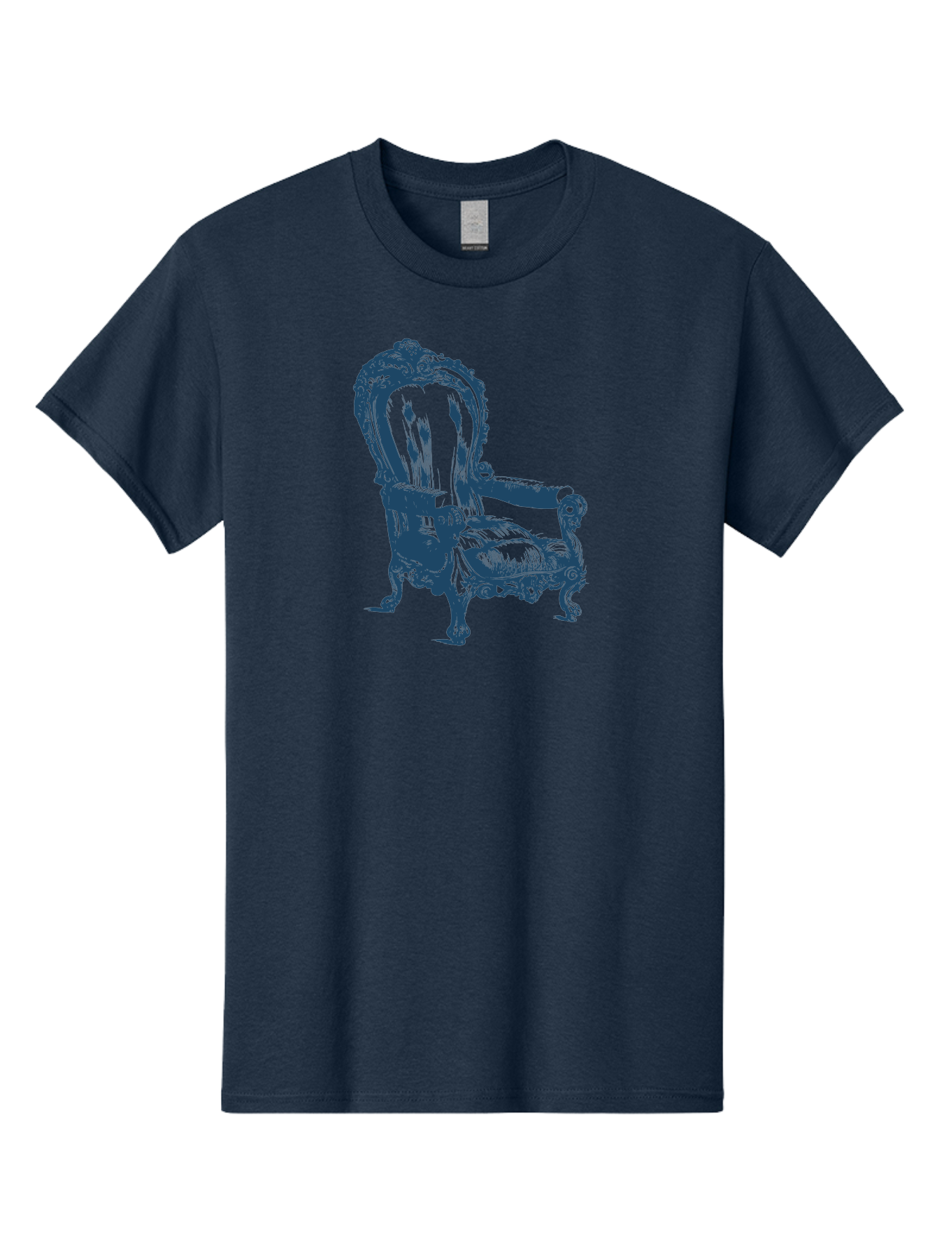 Royal Scroll Armchair Men'S Graphic Tee, 100% Cotton, Comfortable Casual Summer Wear, Machine Washable, Luxury Chair, Ornate Design, Vintage Furniture, Armchair, Carved Details, Royal Seating, Ornamental Decor, Intricate Carvings, Aae622 5