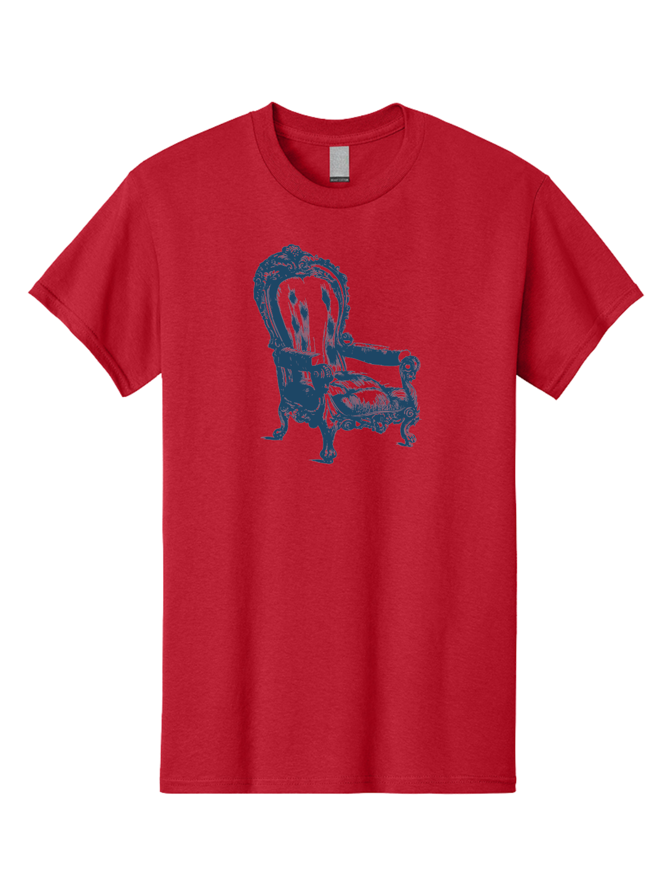 Royal Scroll Armchair Men'S Graphic Tee, 100% Cotton, Comfortable Casual Summer Wear, Machine Washable, Luxury Chair, Ornate Design, Vintage Furniture, Armchair, Carved Details, Royal Seating, Ornamental Decor, Intricate Carvings, Aae622 21